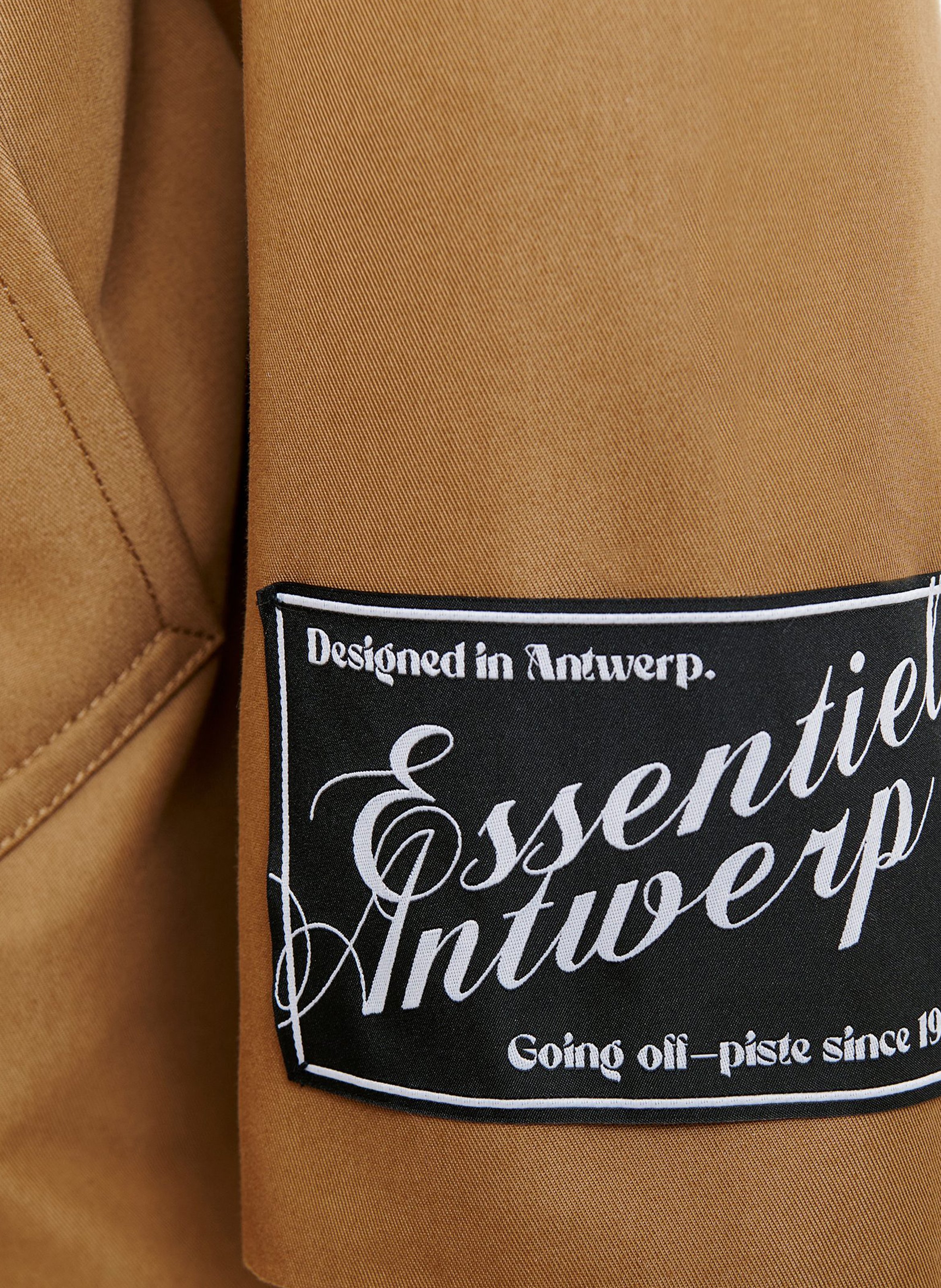 Trench col tailleur en coton mélangé josje ESSENTIEL ANTWERP Marron