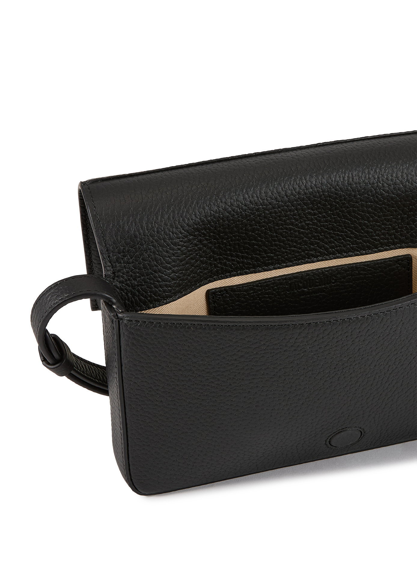 Sac à bandoulière grainé en coton JACQUEMUS Noir