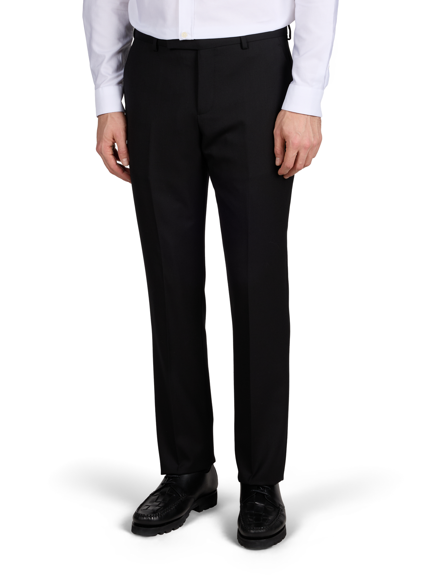 Pantalon A Suit To Travel In fuseau en laine PAUL SMITH Noir