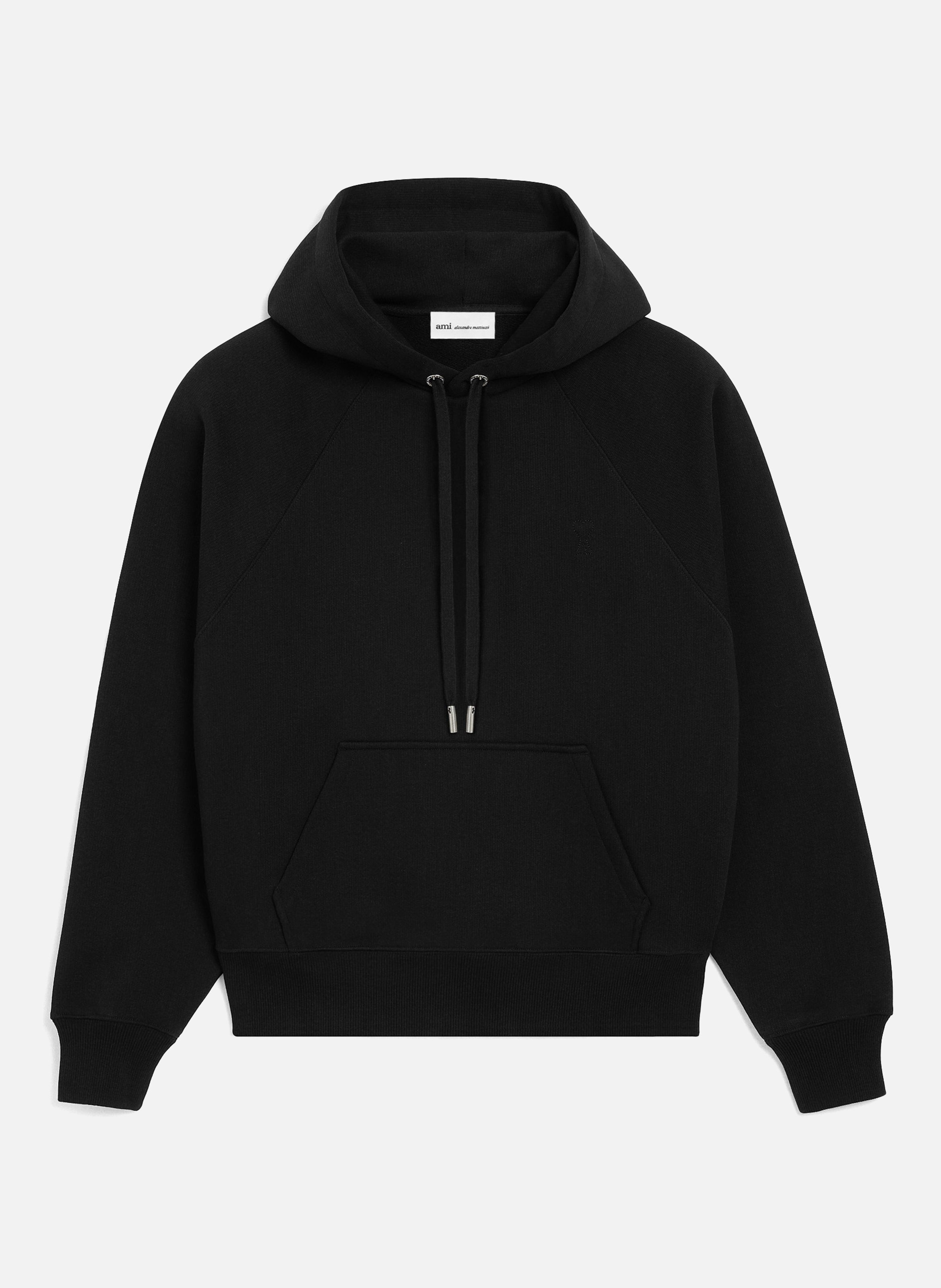Hoodie Ami De Coeur En Coton unisexe AMI PARIS Noir