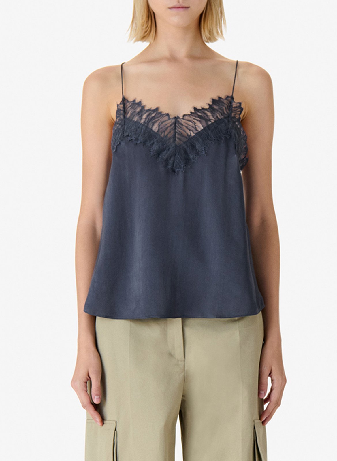 Top ample en soie newin IRO Bleu