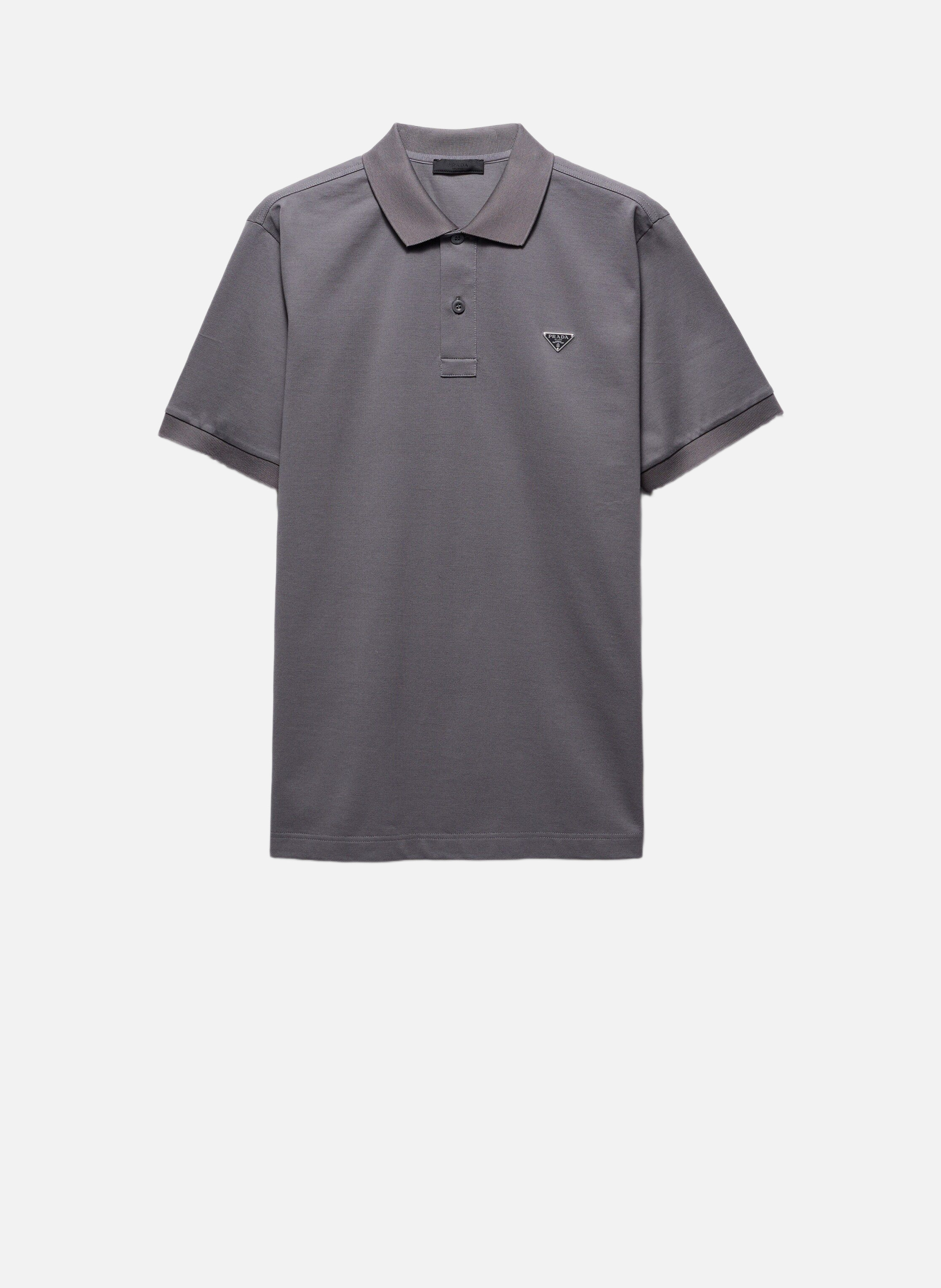 Polo en piqué PRADA Argent