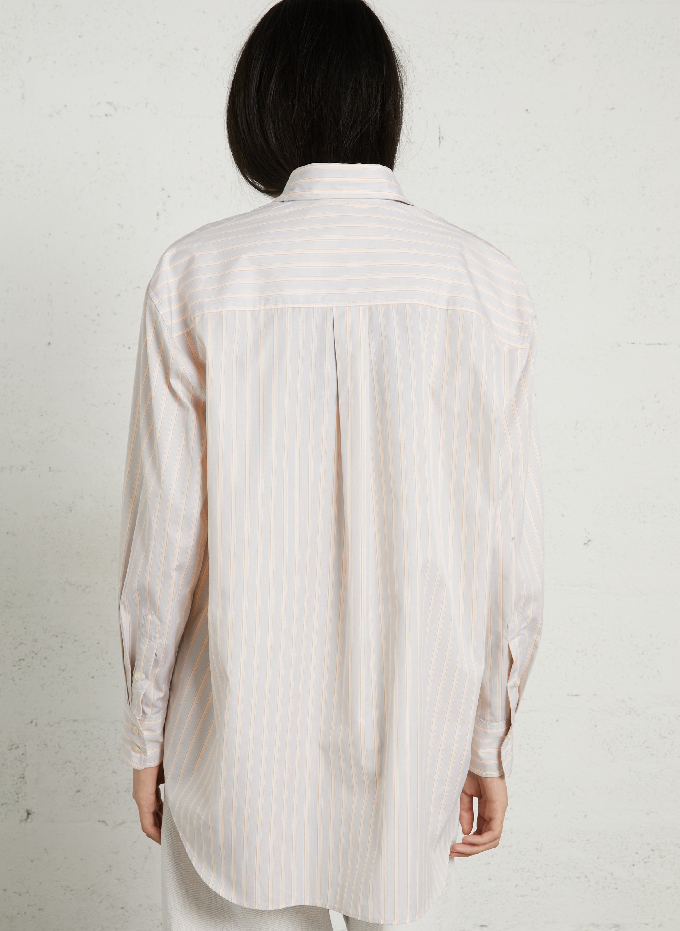 Chemise à rayures col classique carlotta SOEUR Orange