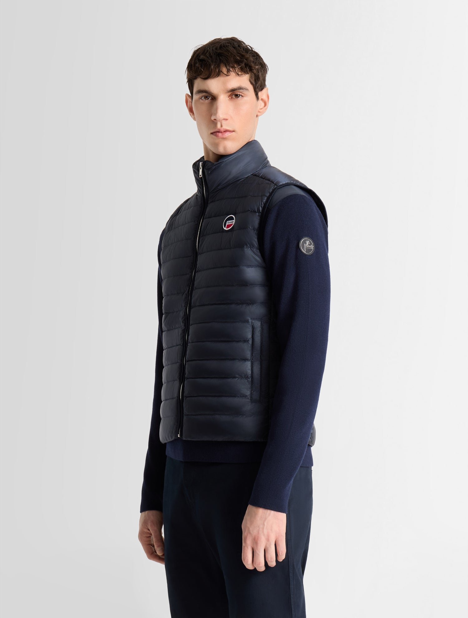 Veste sans manches skaran col montant coupe regular FUSALP Bleu