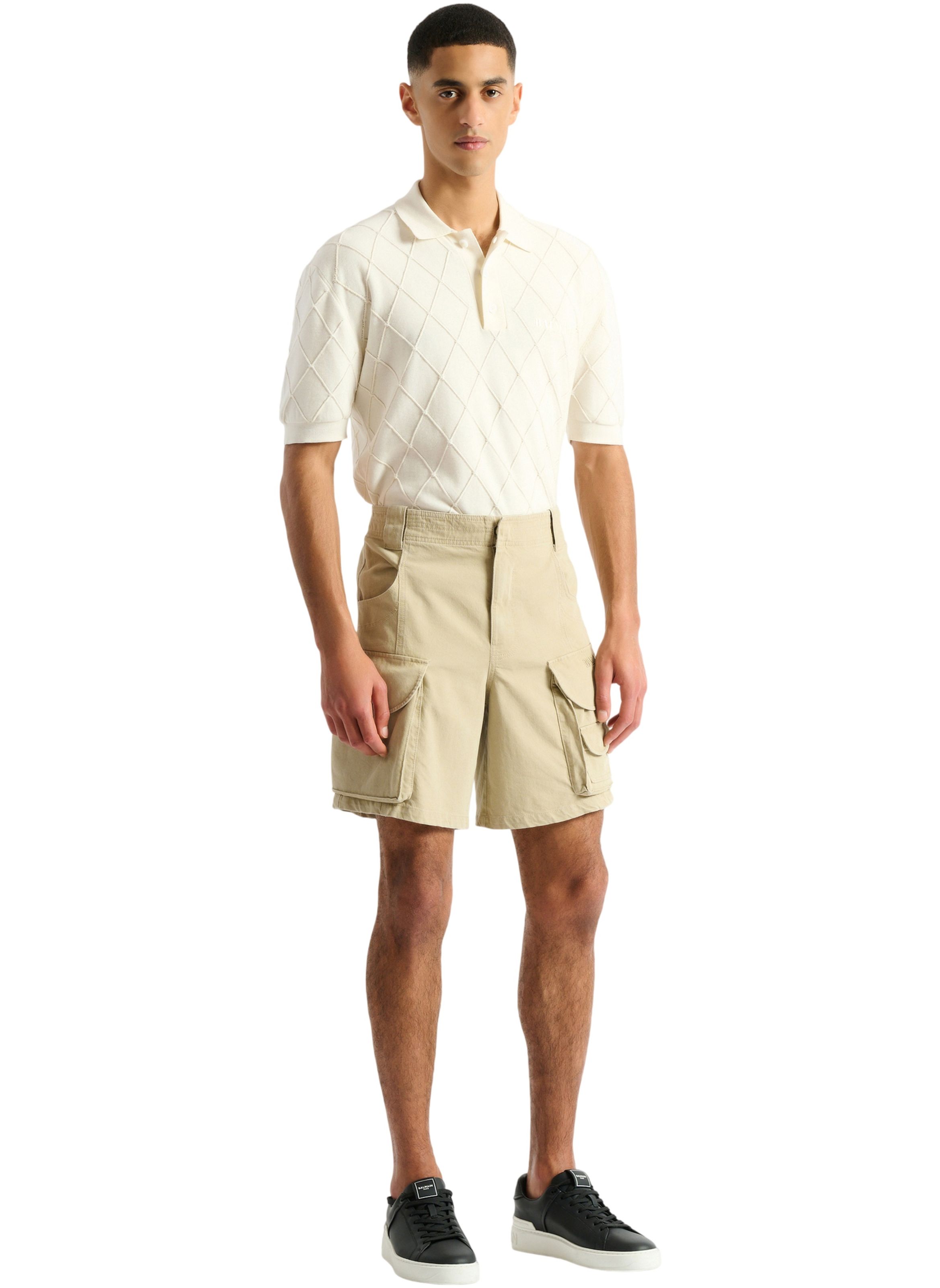 Bermuda cargo en coton BALMAIN Beige