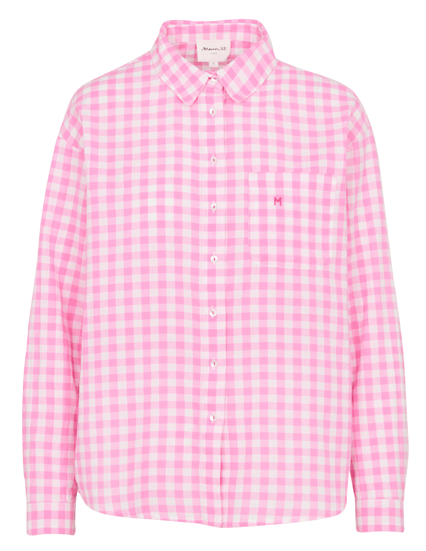 Chemise à carreaux en coton marilou MAISON 123 Rose