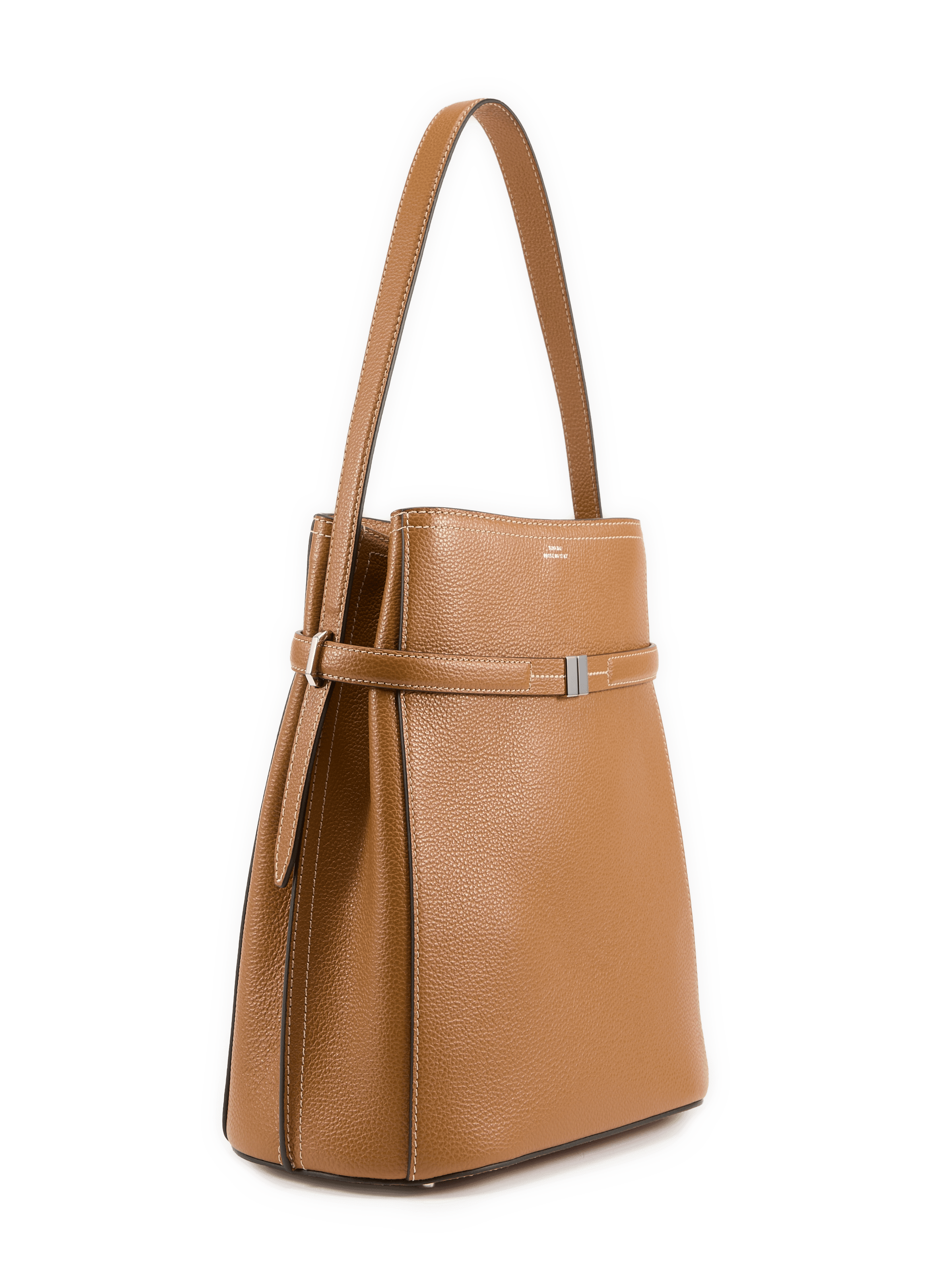 Sac seau en cuir grainé TOTEME Marron