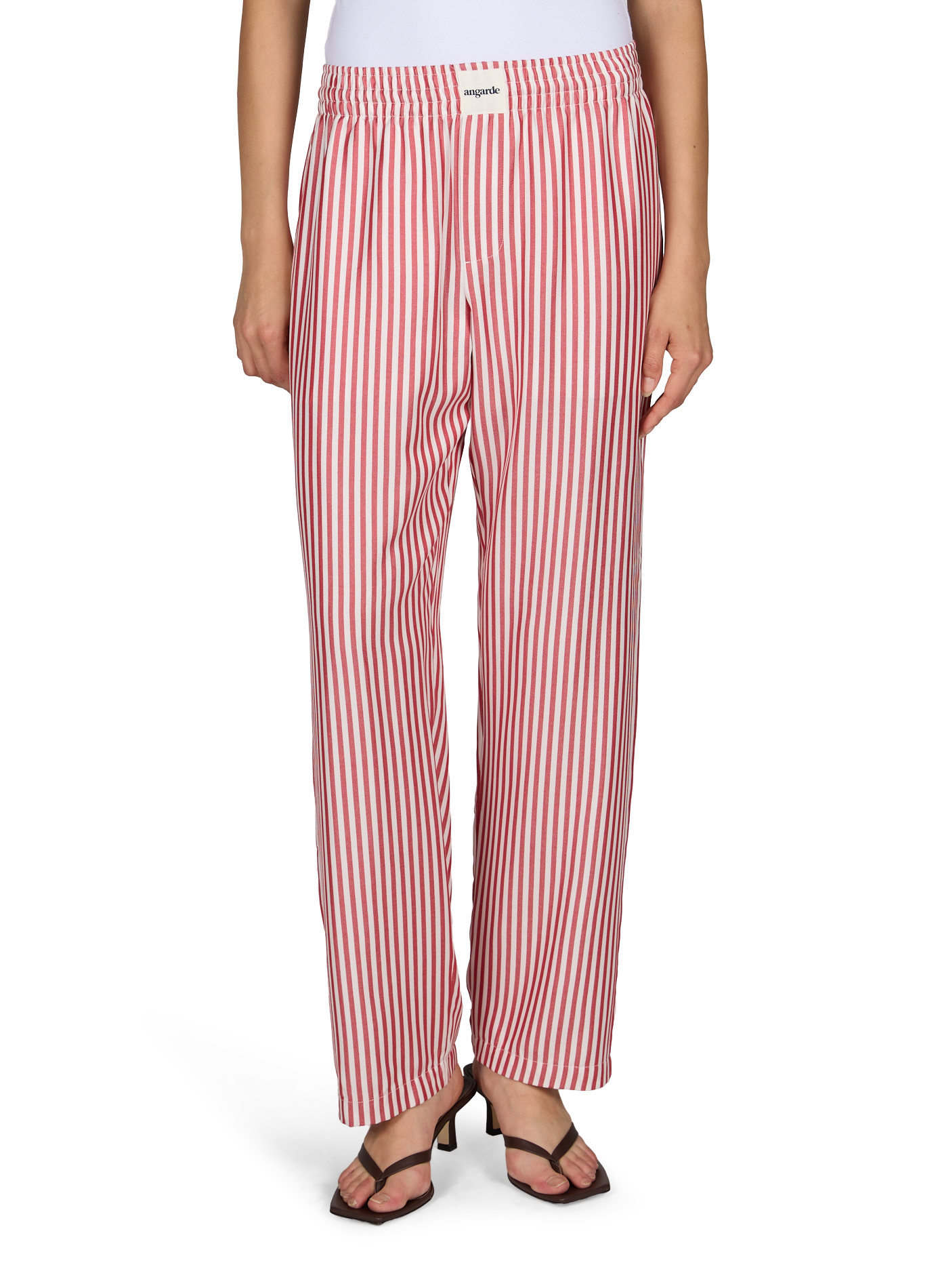 Pantalon de pyjama à rayures ANGARDE Rouge