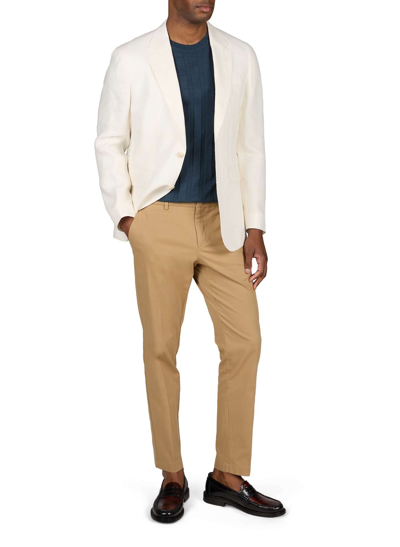 Veste cintrée en lin HACKETT Blanc