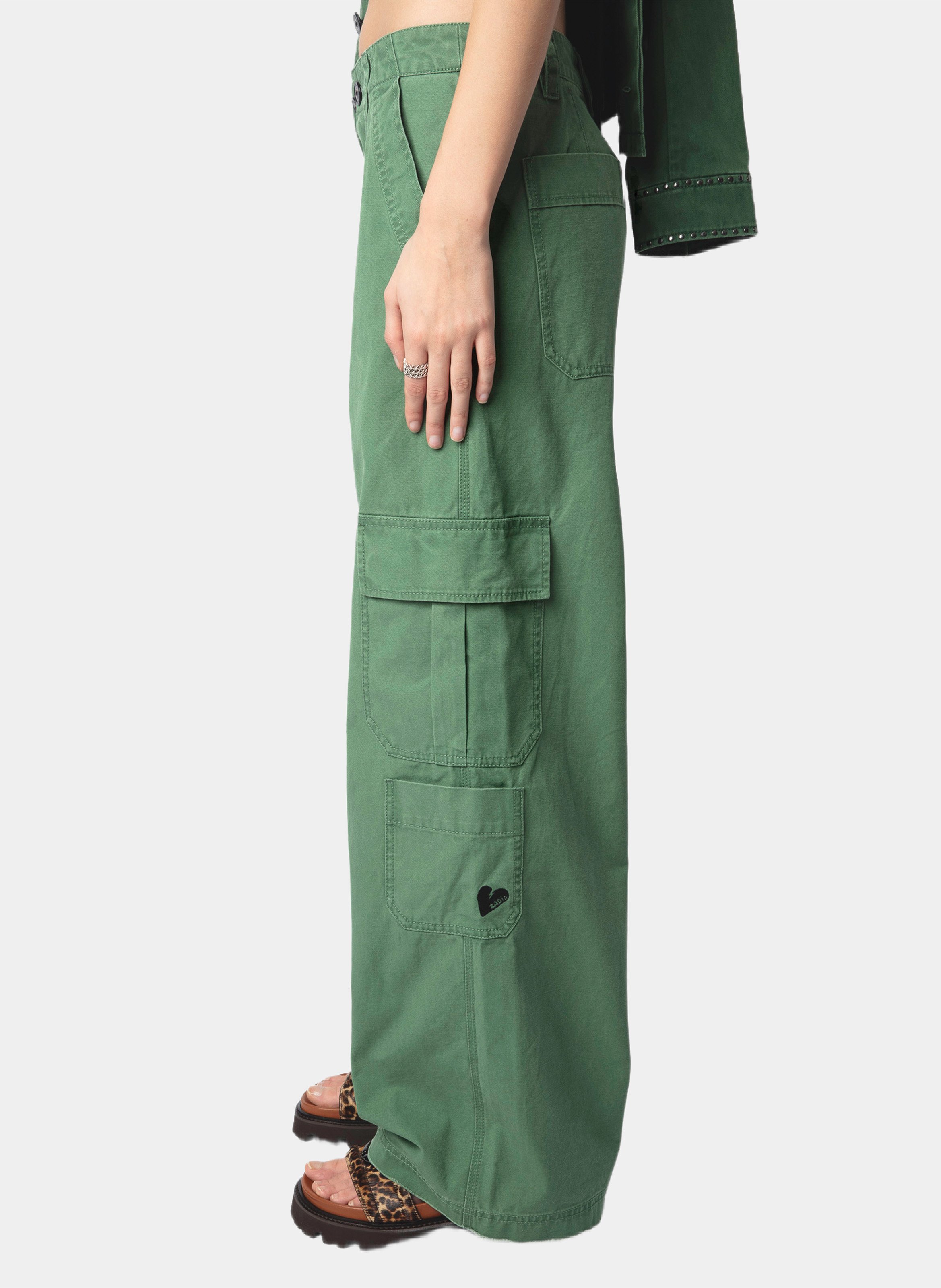 Pantalon cargo en coton parky ZADIG&VOLTAIRE Vert