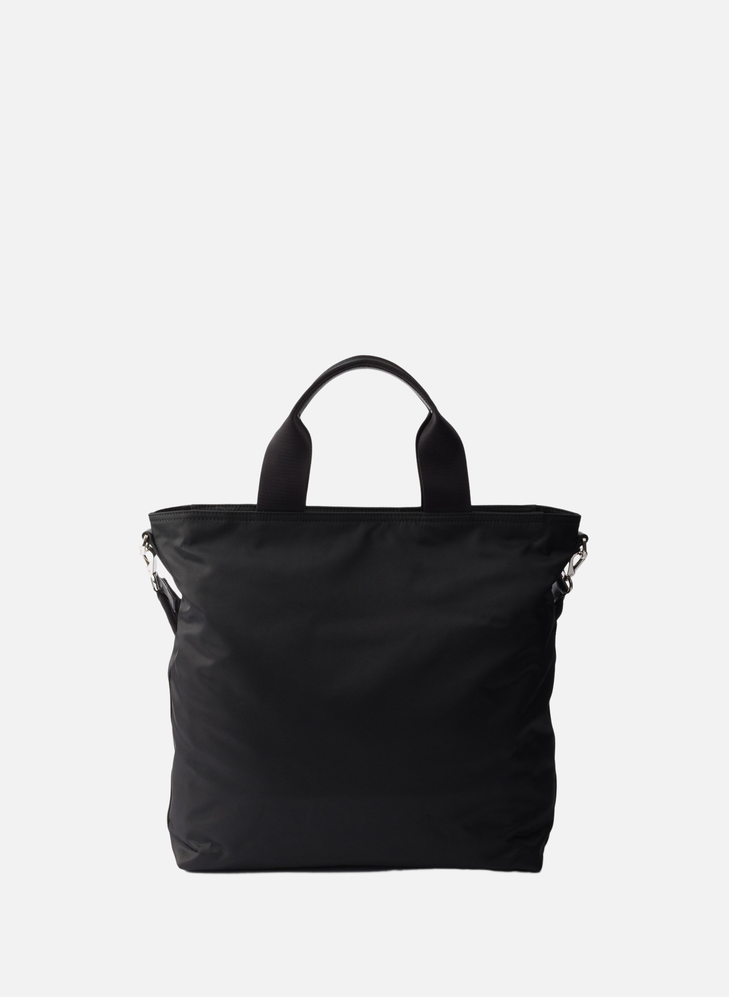 Sac cabas prada explore en re-nylon et cuir PRADA Noir