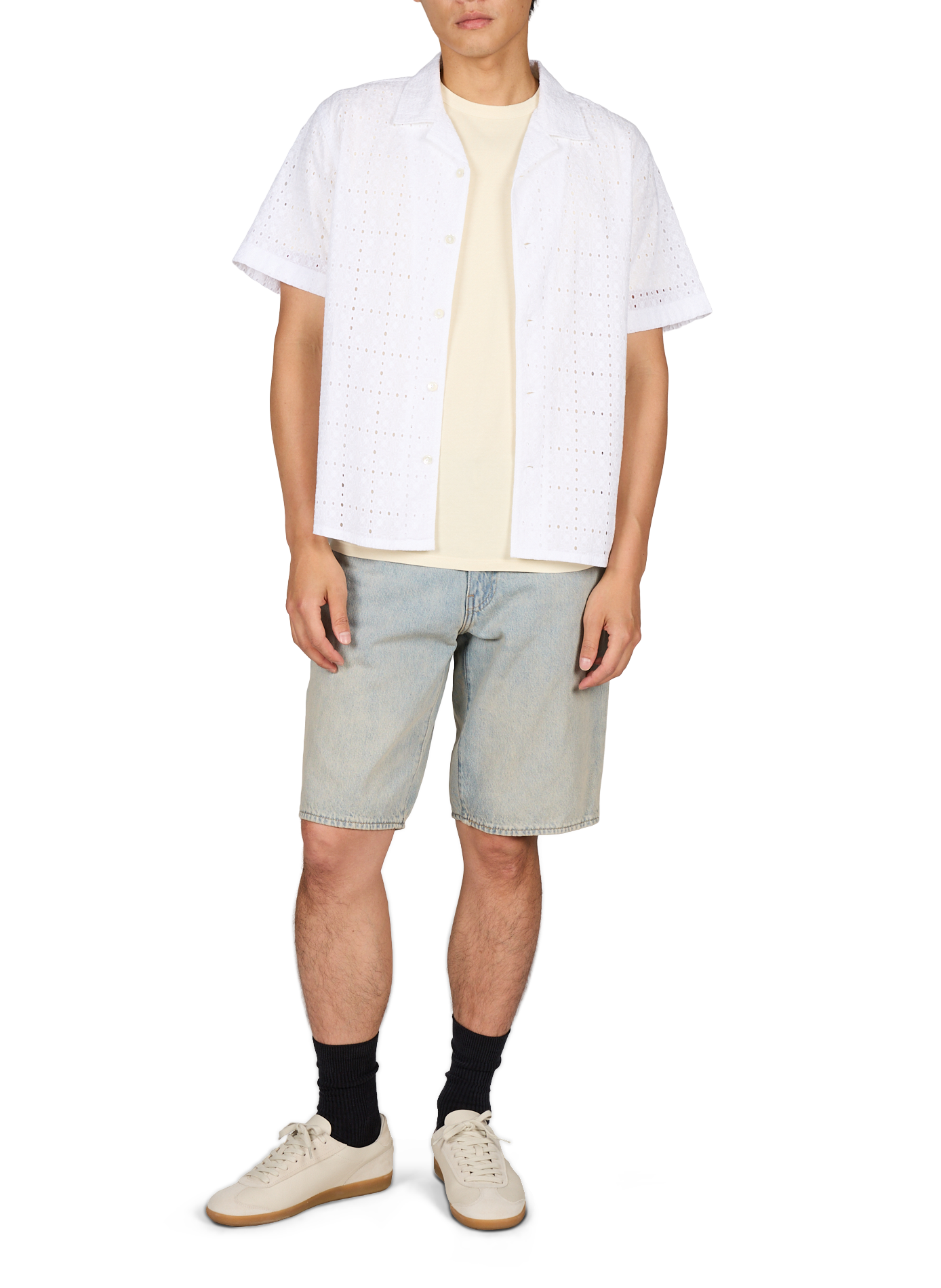 Camisa recta de encaje inglés LEVI'S Blanco
