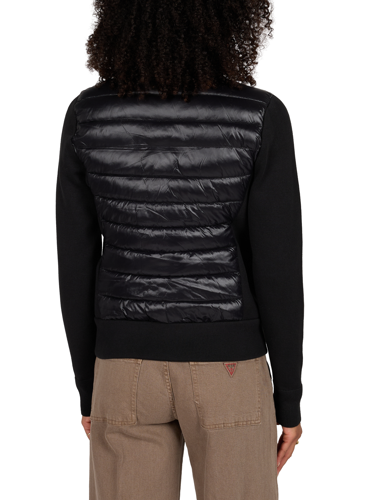 Quilted jacket with high collar | Black TOMMY HILFIGER Women