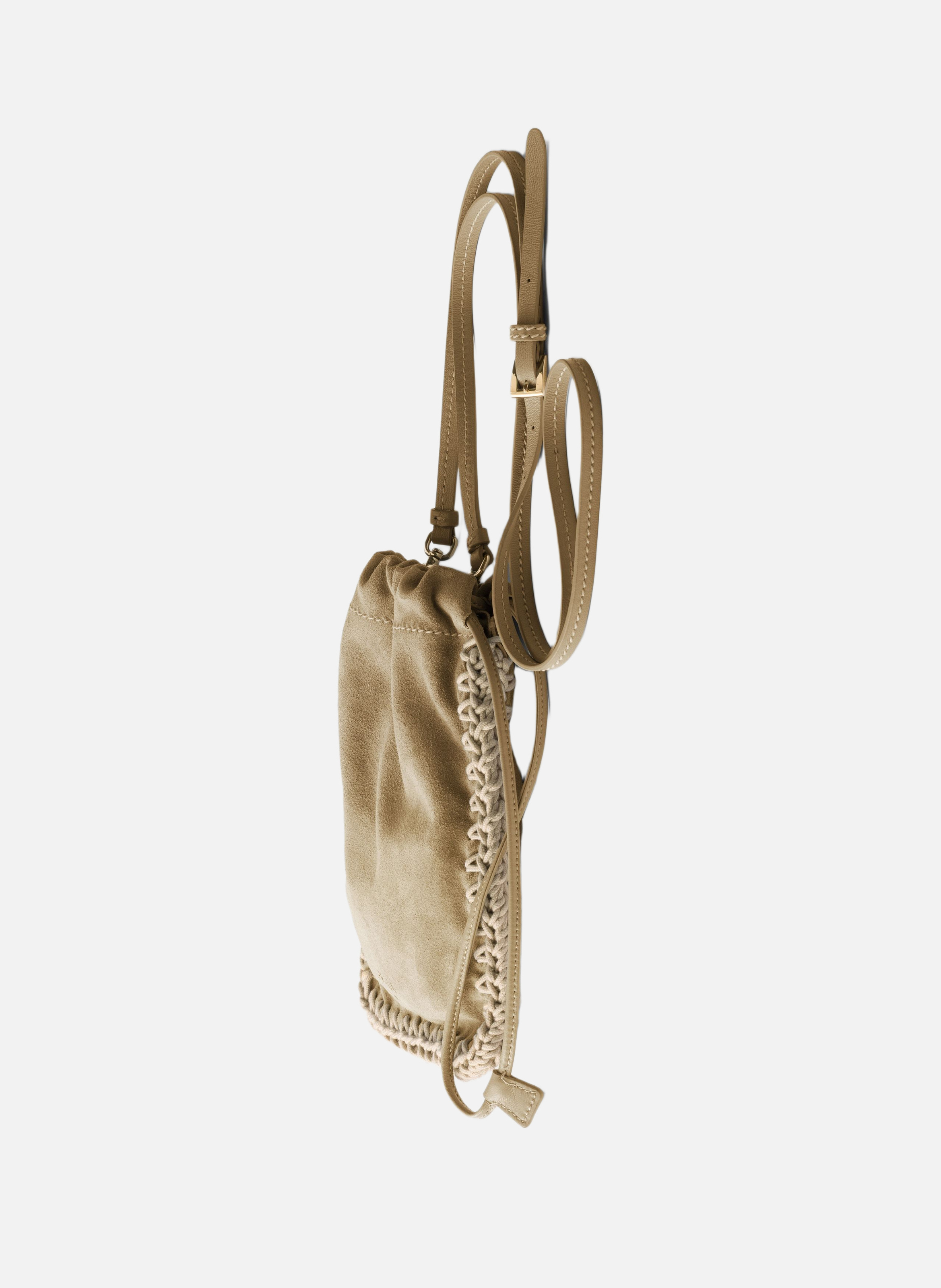 Étui pour smartphone en veau velours PRADA Beige