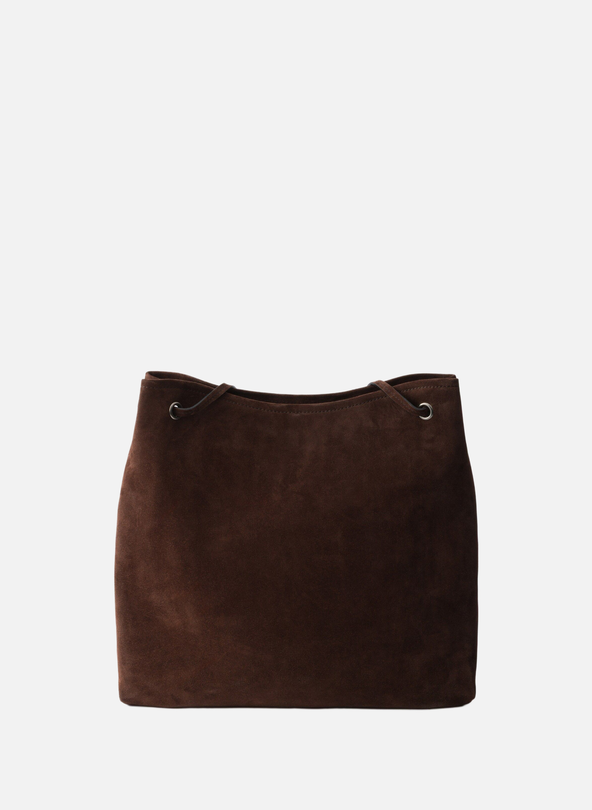 Grand sac prada route en veau velours PRADA Marron