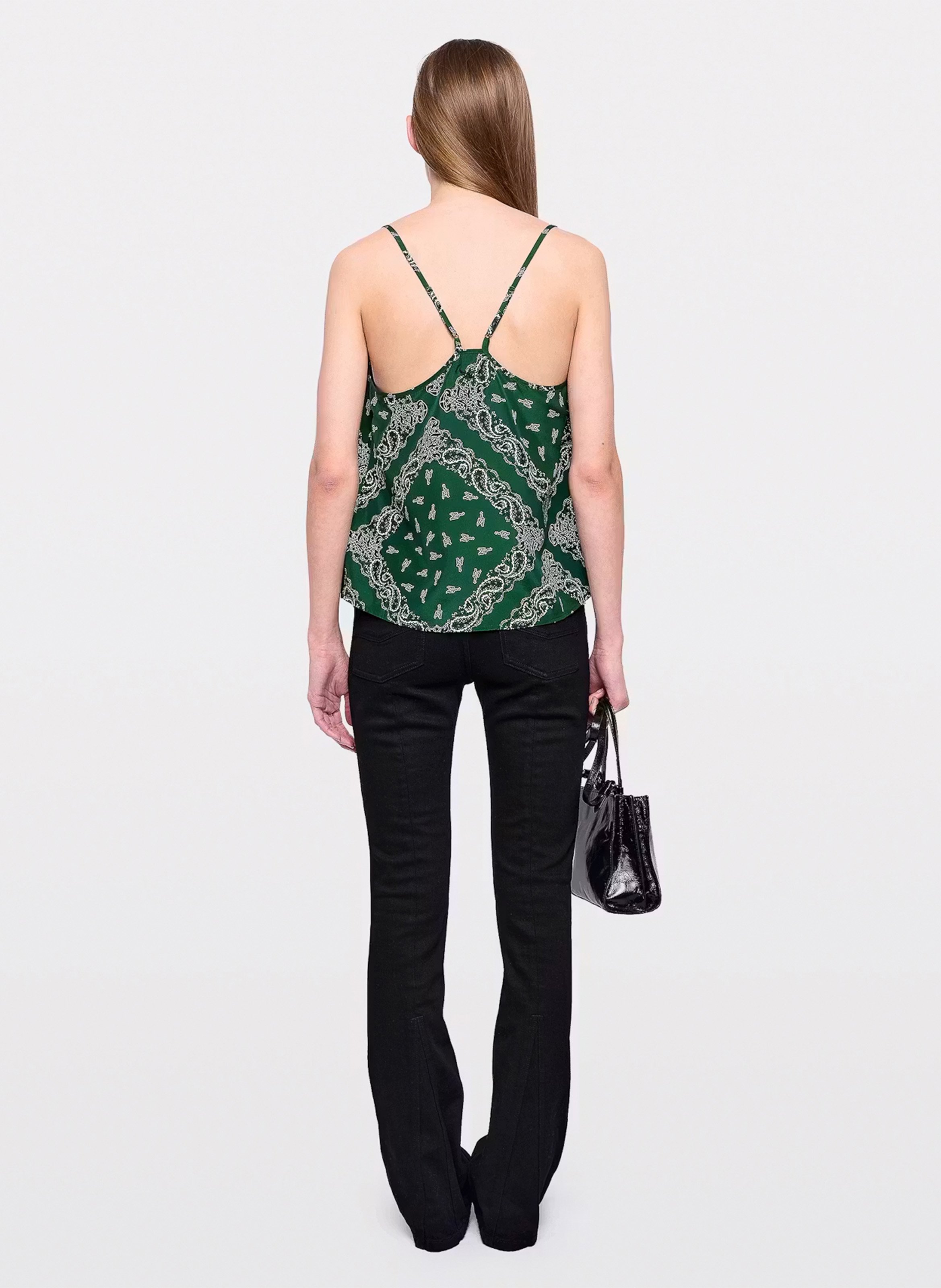 Zijden bedrukte camisole Cespa ZADIG&VOLTAIRE Groen