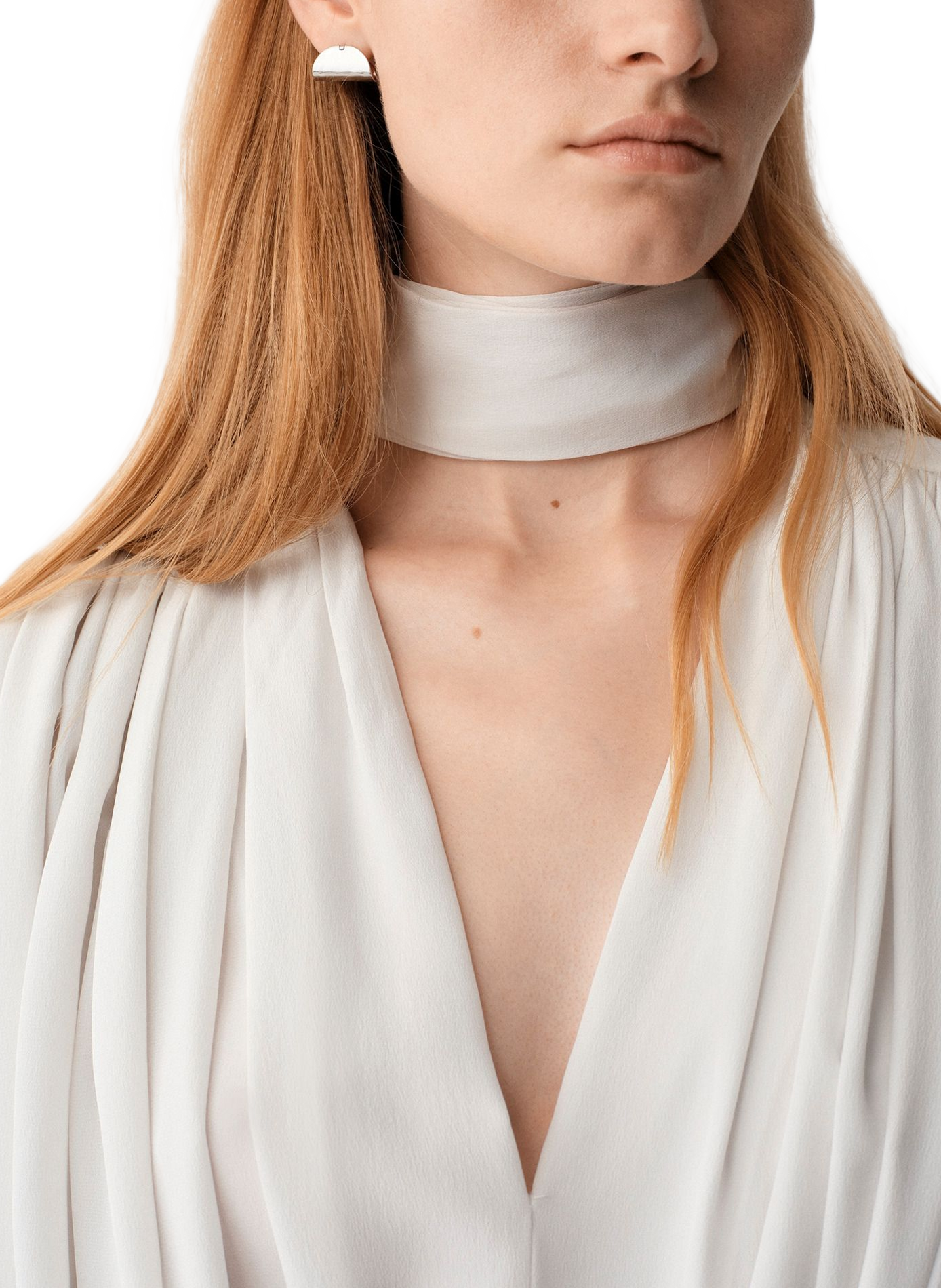 Short silk Allegra dress CALVIN KLEIN COLLECTION White