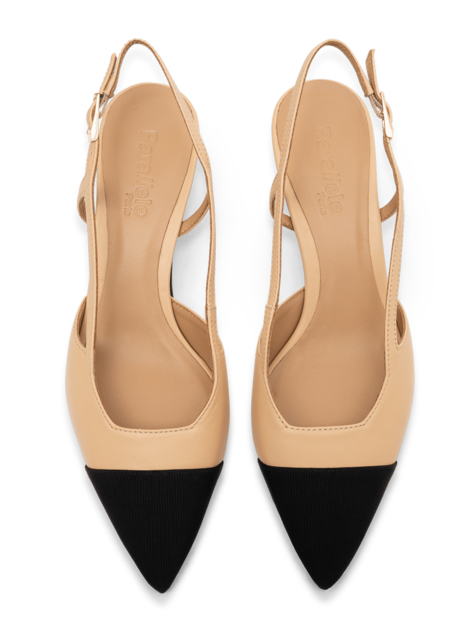 Sling back orso en nappa PARALLELE Beige