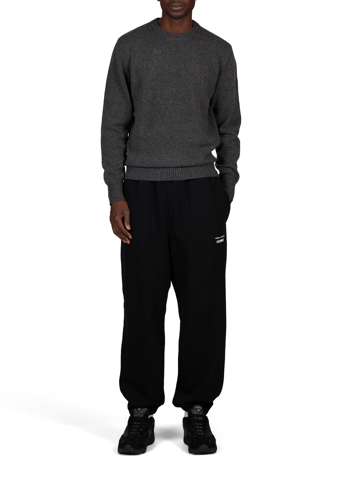 Jogging large en coton COMME DES GARCONS HOMME Noir