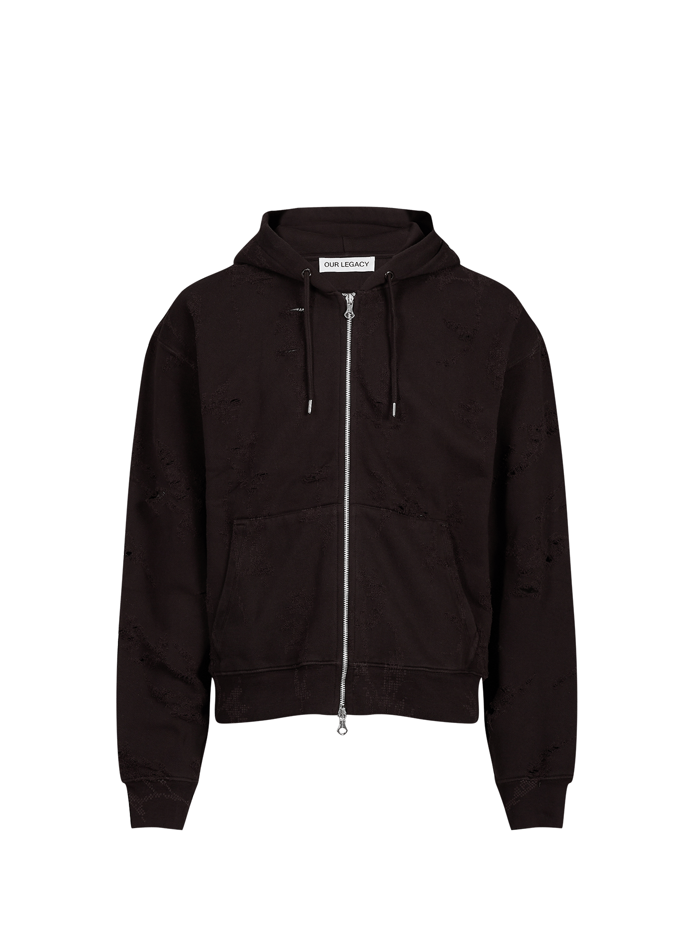 Weit geschnittener Kapuzenpullover mit Cut-Outs OUR LEGACY Braun