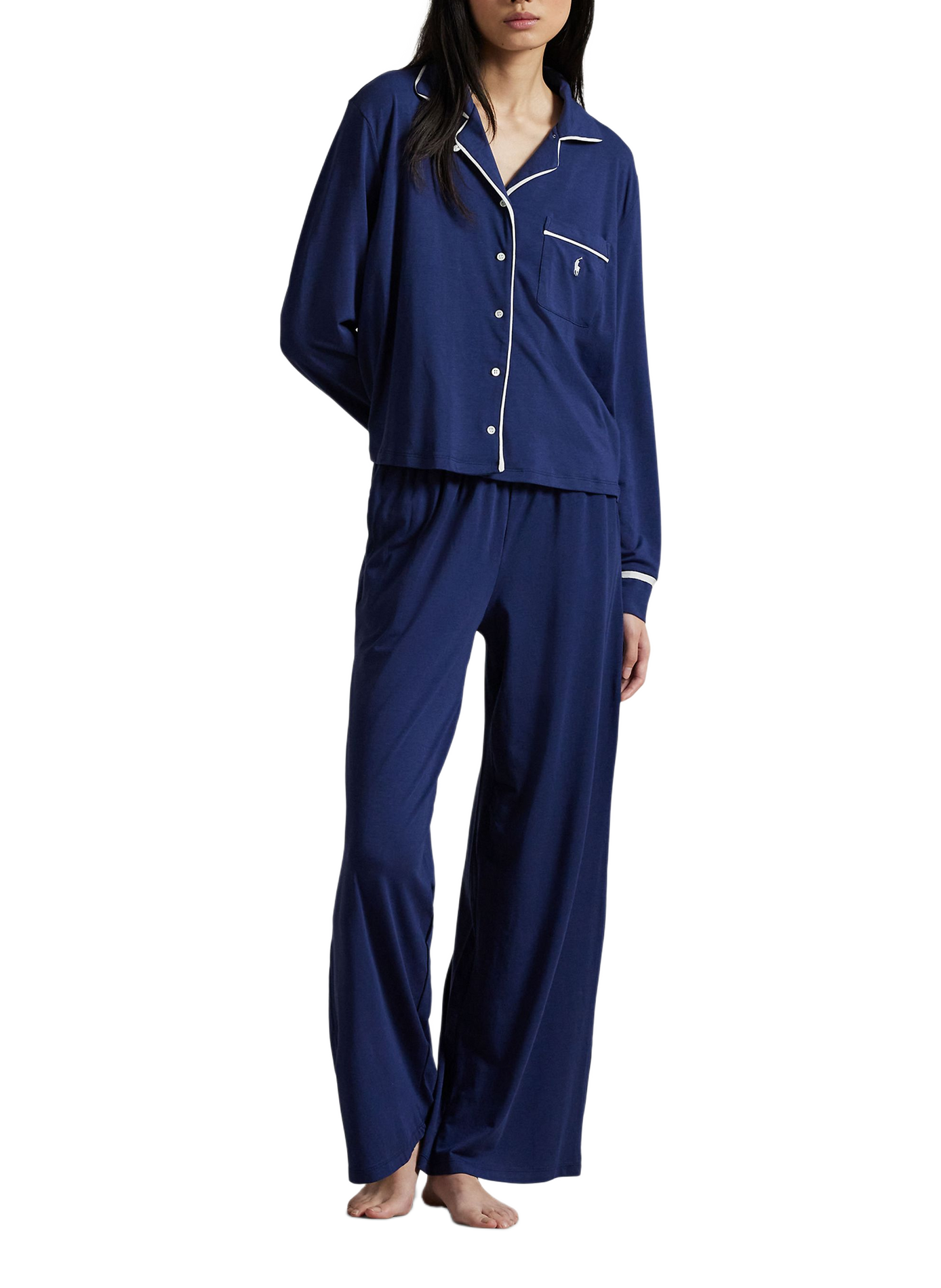 Ensemble de pyjama uni en coton mélangé | Rouge POLO RALPH LAUREN Femme