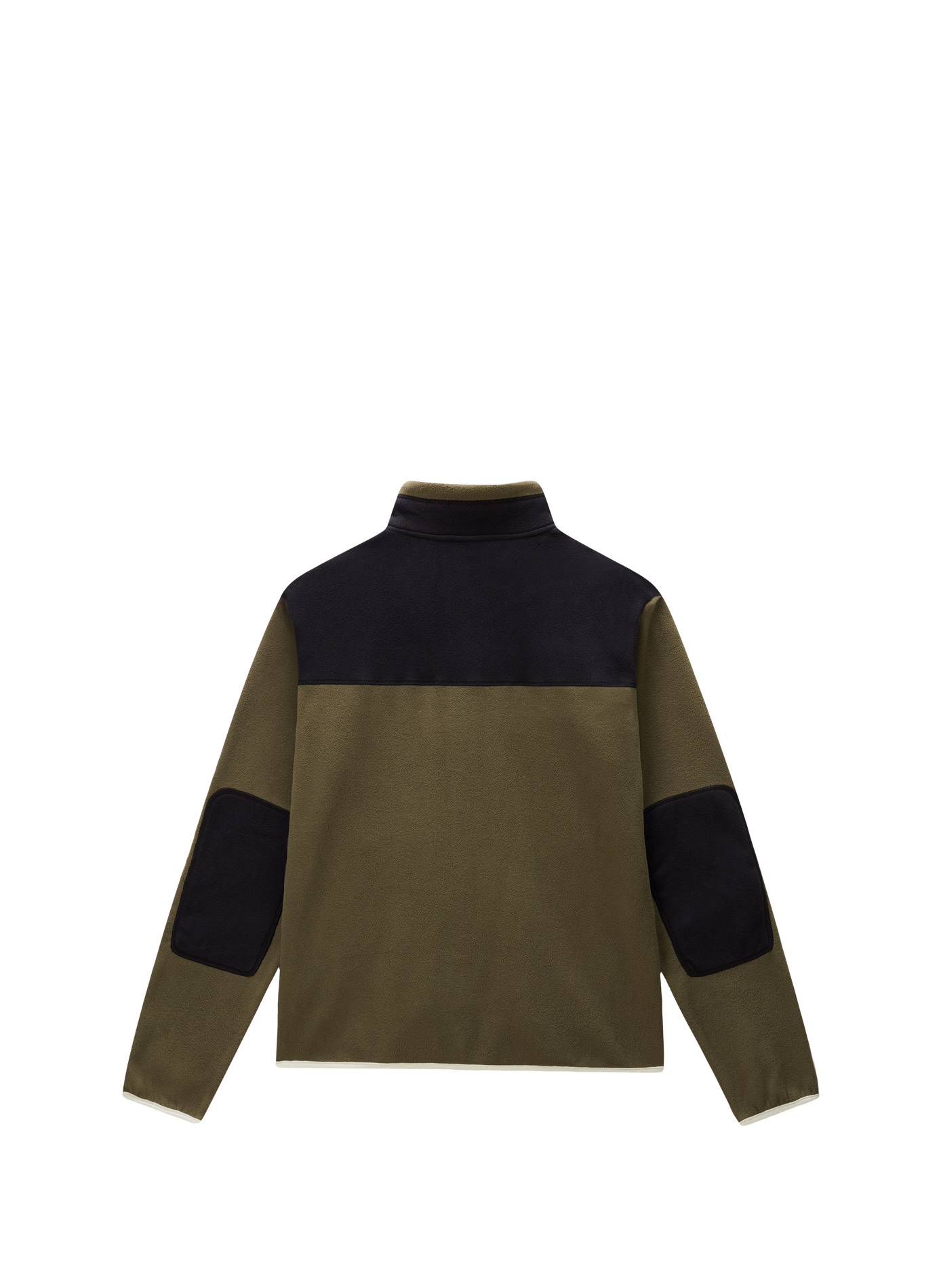 Straight fleece sweater with high collar in blended cotton NAPAPIJRI Khaki