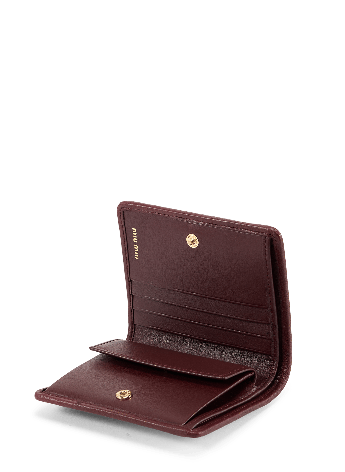 Leren portemonnee MIU MIU Rood