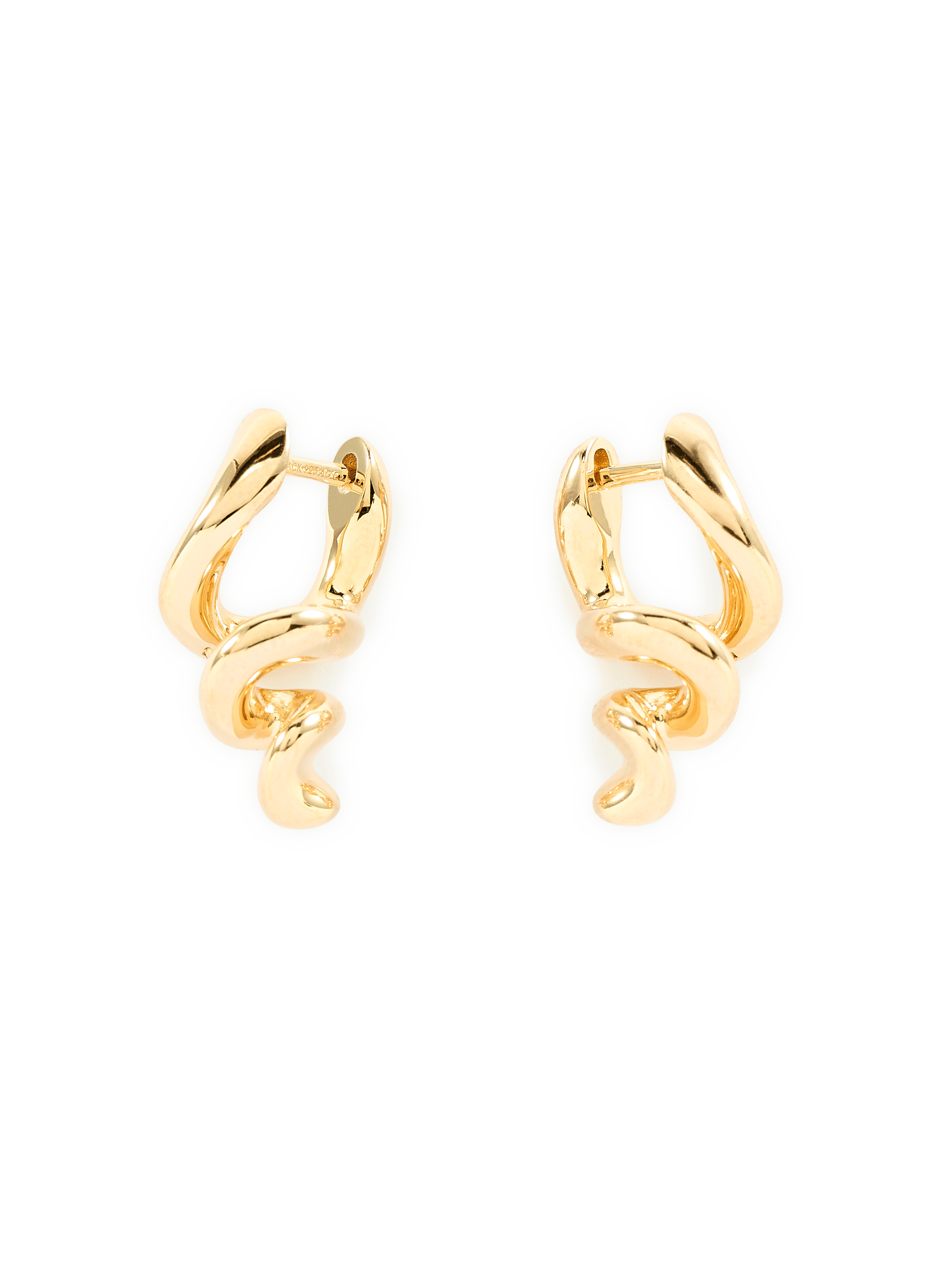 Boucles d'oreilles torsadées en argent MARIA BLACK Doré