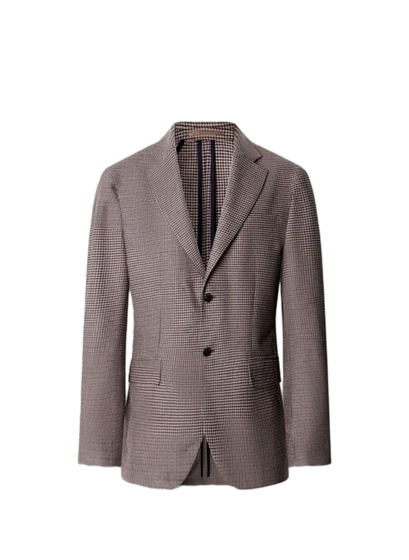 Straight-fit patterned blazer in a wool blend FACONNABLE Brown