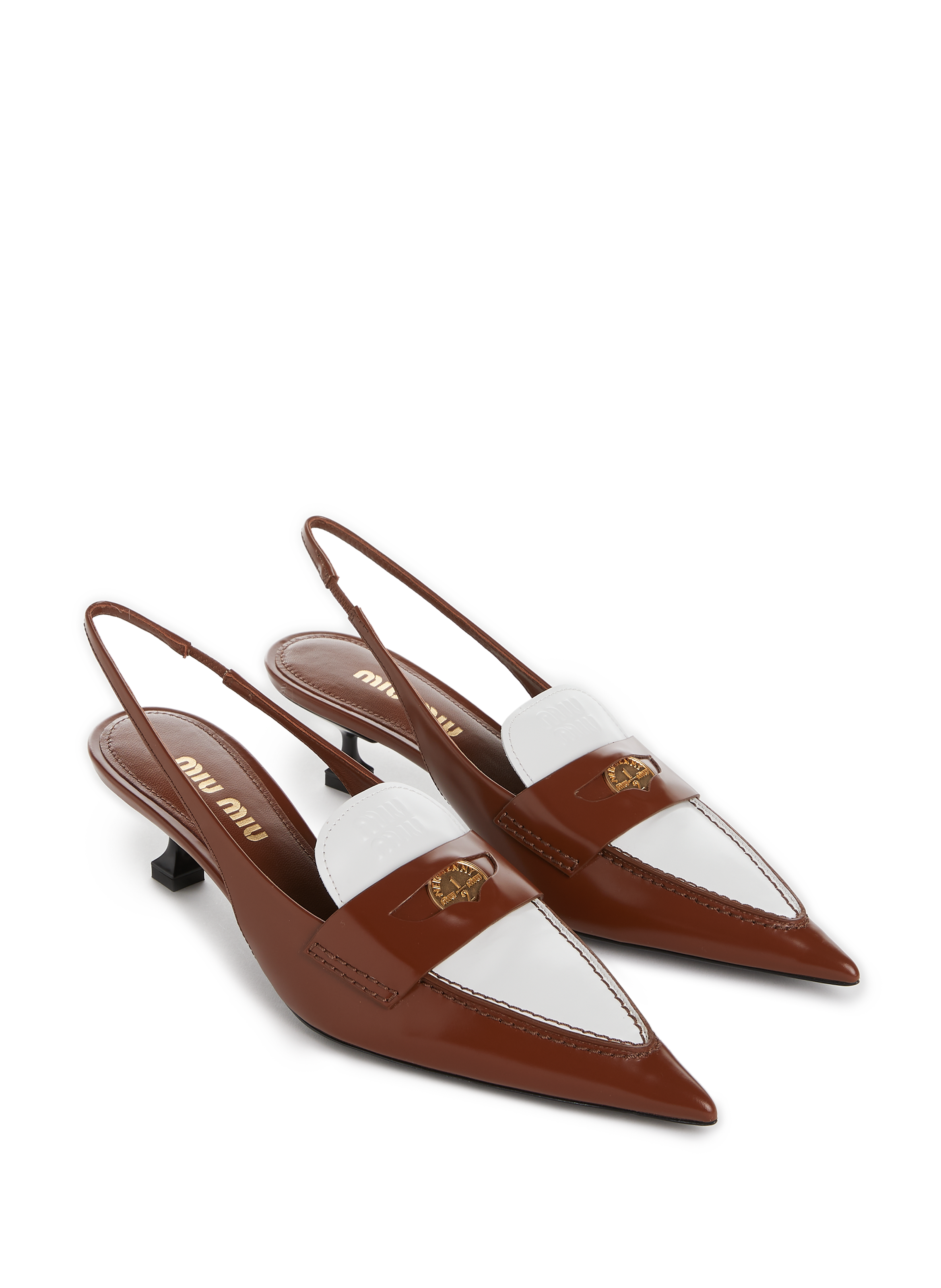 Slingback en cuir