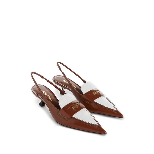 Slingback en cuir