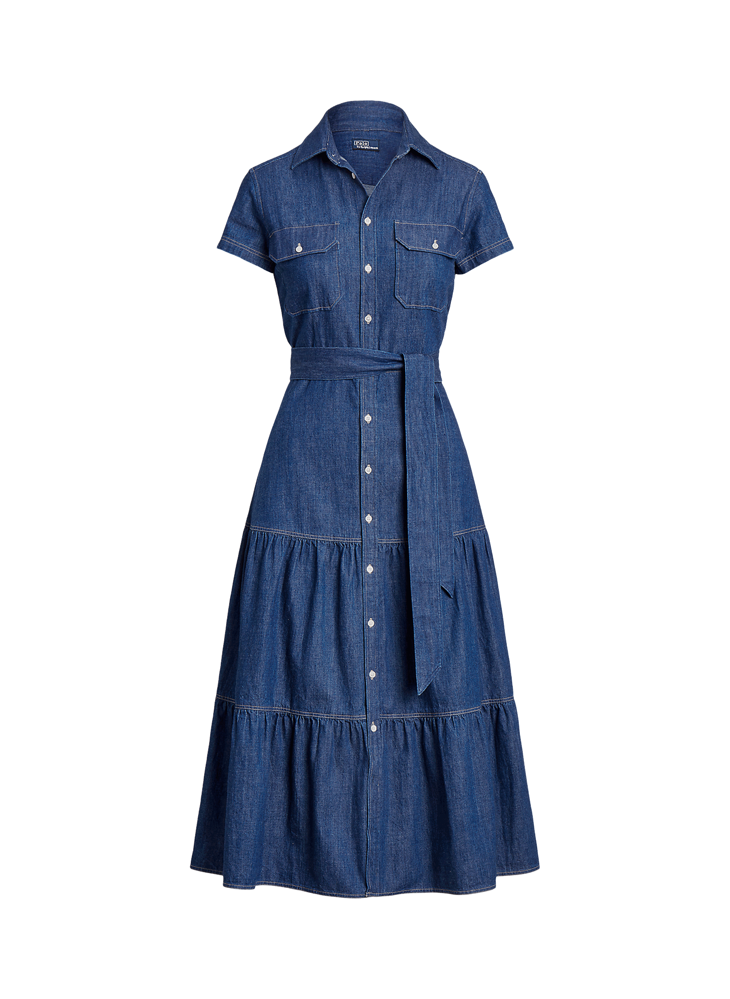 Robe jean en coton POLO RALPH LAUREN Bleu