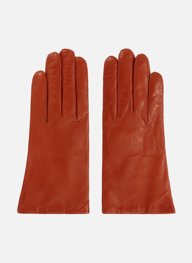 Leather and cashmere gloves  MAISON FABRE