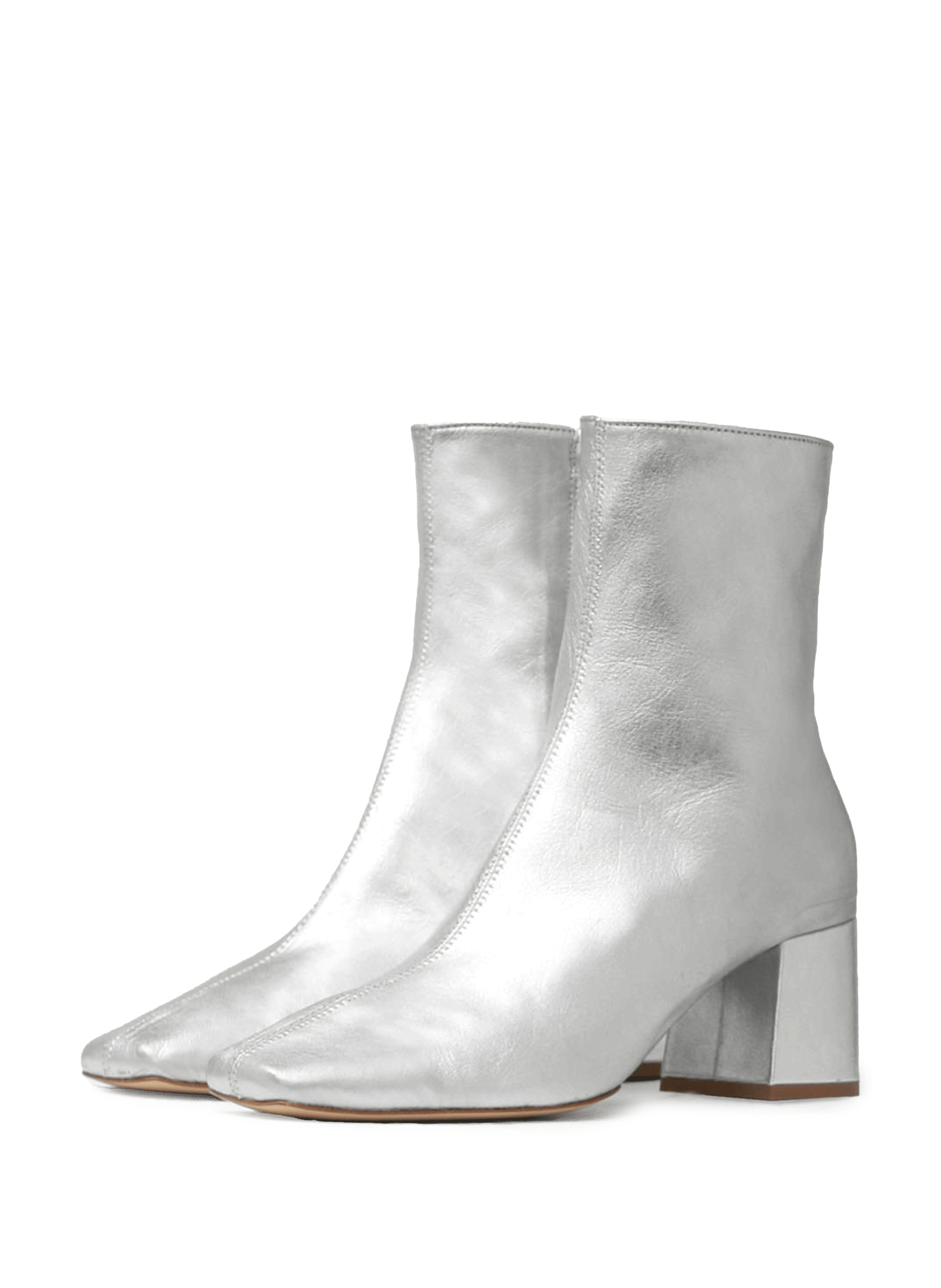 Tierra leather ankle boots SOULIERS MARTINEZ Silver