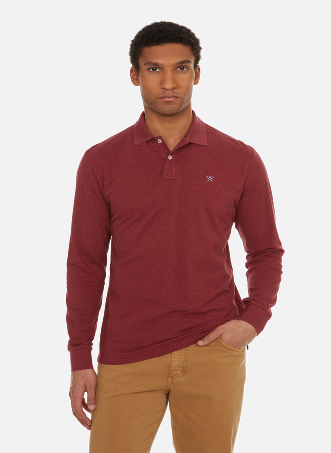 Long-sleeved cotton polo shirt  HACKETT
