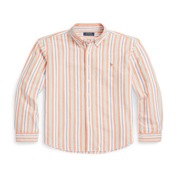 Polo Ralph Lauren Striped Cotton Shirt In Neutral