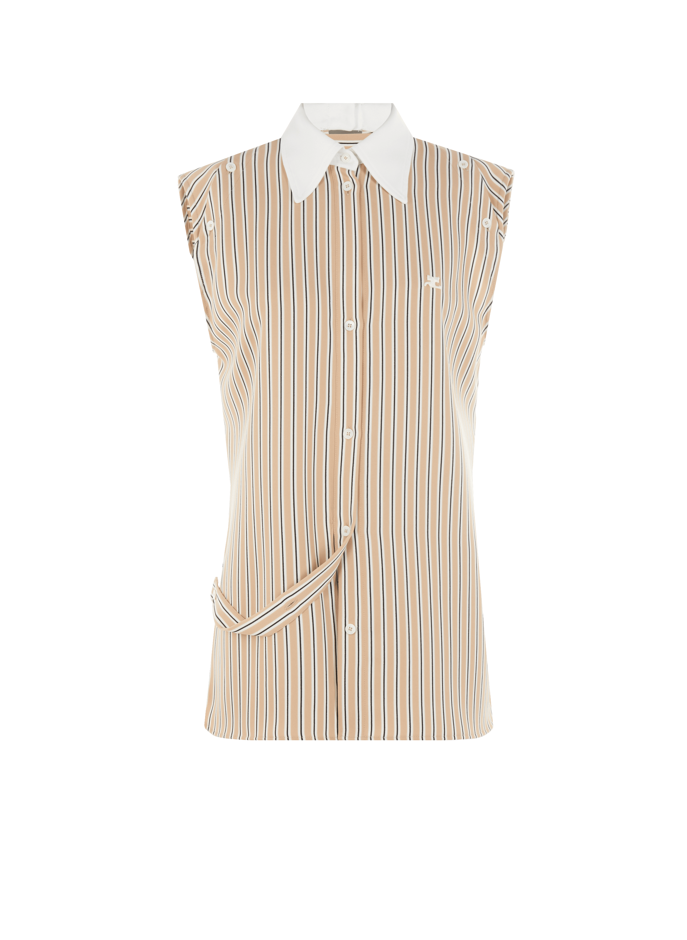 Chemise rayées  COURRÈGES Beige
