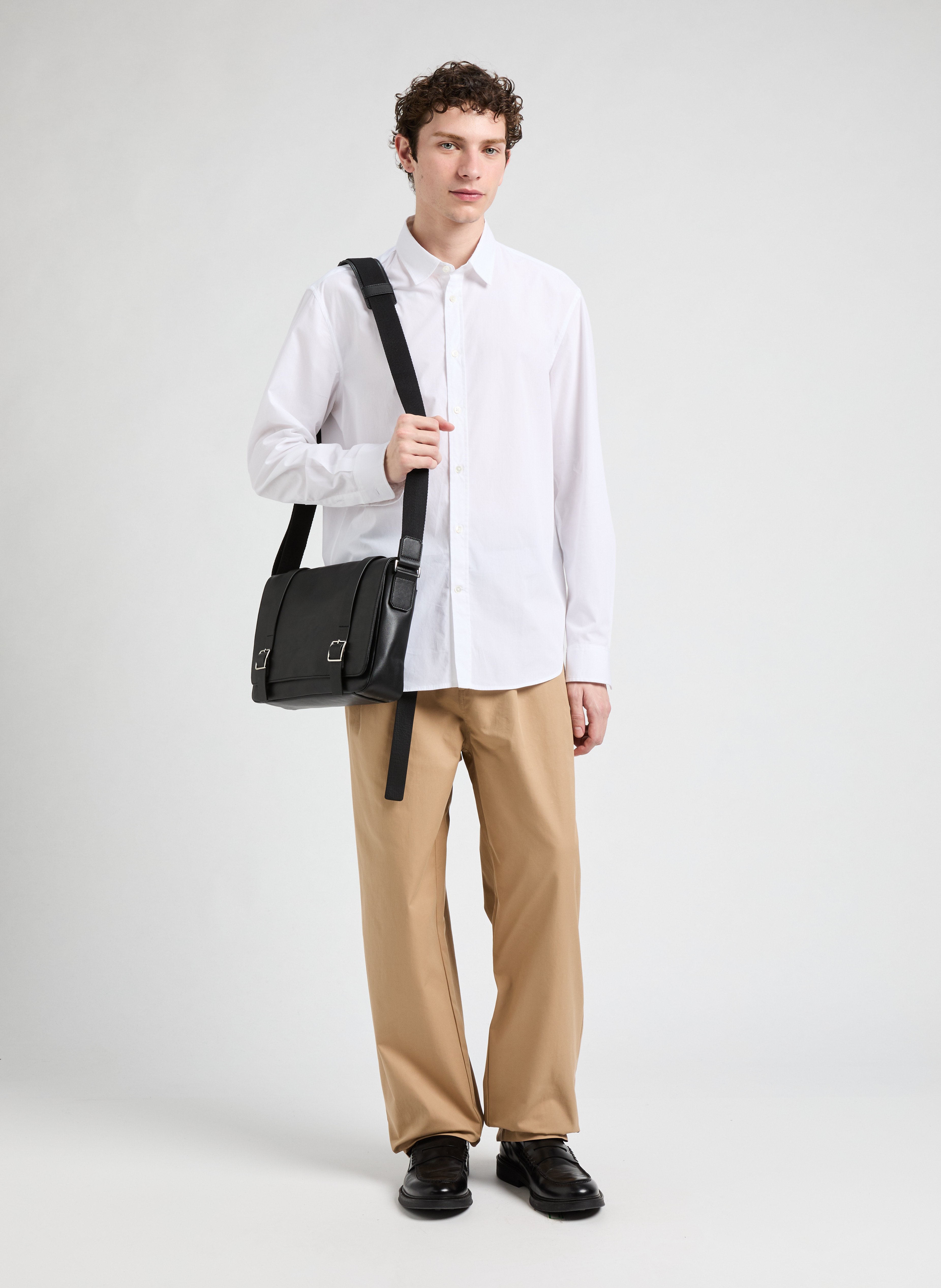 Pantalon Fino coupe large en coton SAISON 1865 Beige