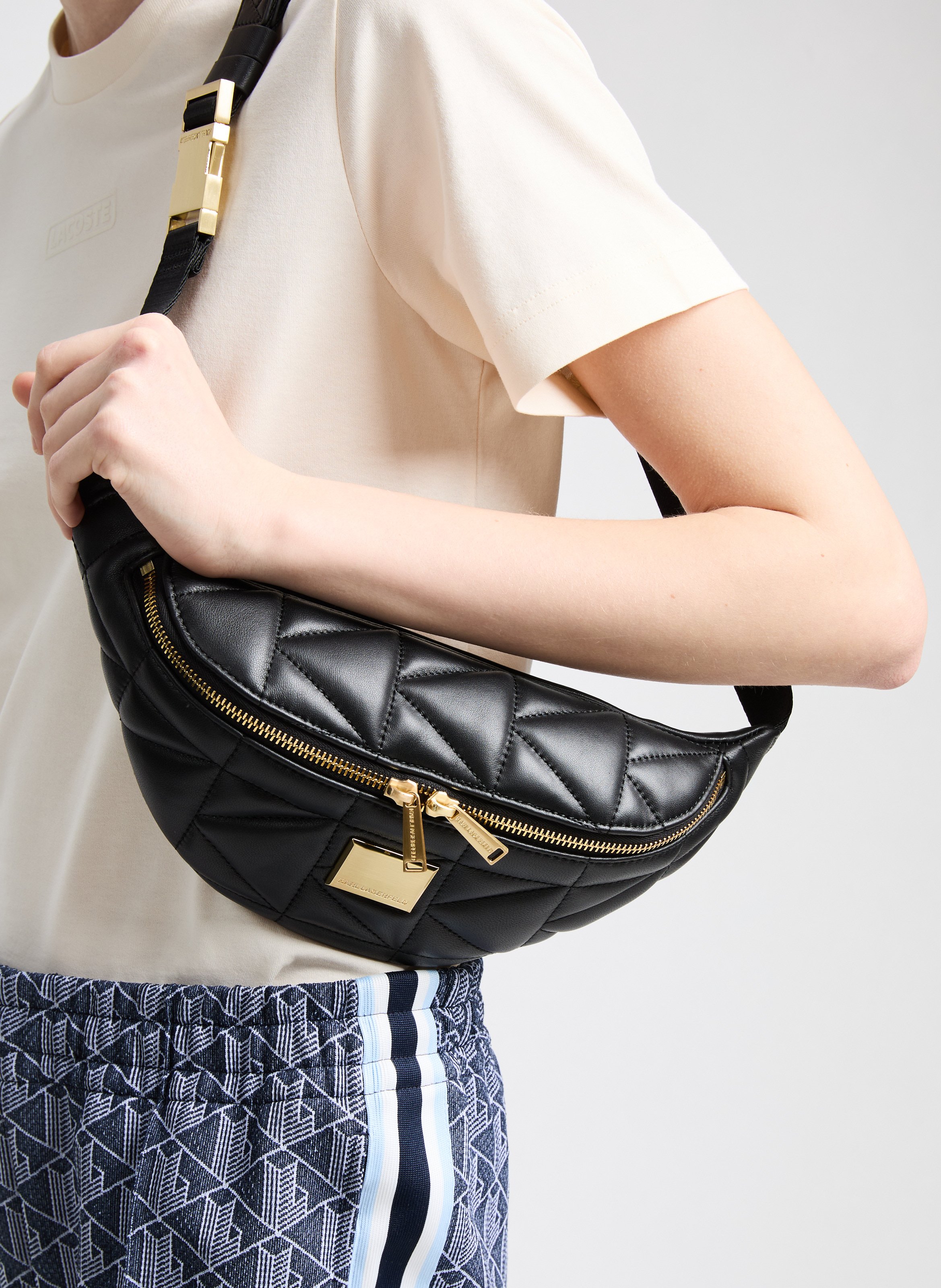 Sac banane matelassé  KARL LAGERFELD Noir