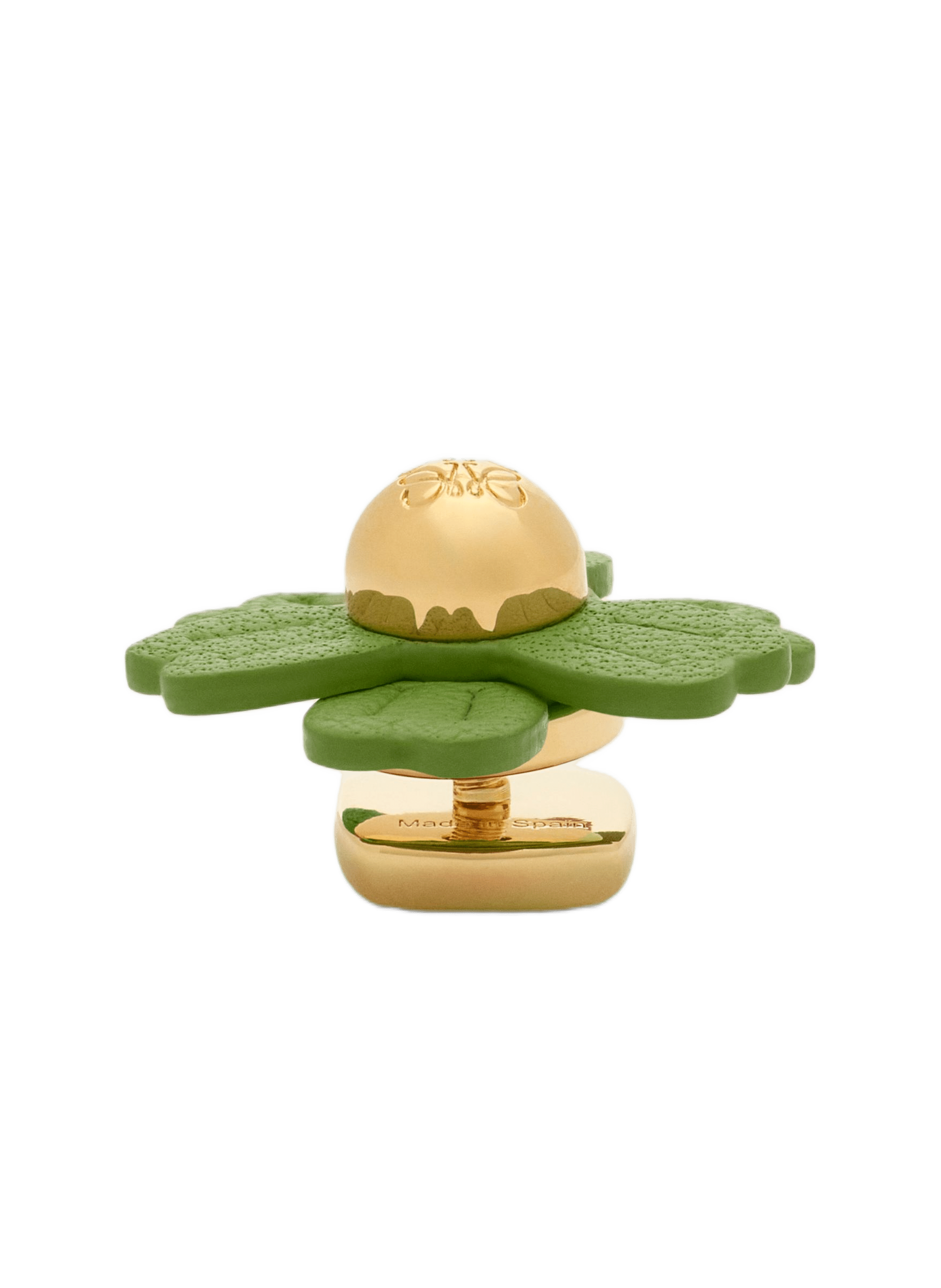 Broche fleur en cuir de veau LOEWE Vert