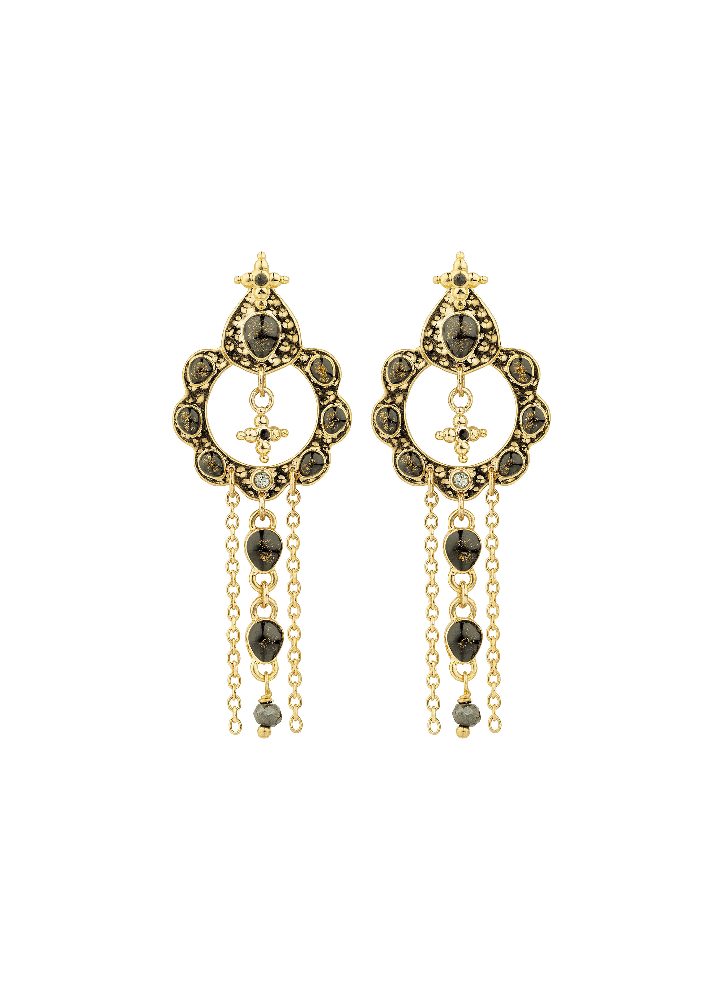 Boucles d'oreilles pendantes adrya HIPANEMA Noir