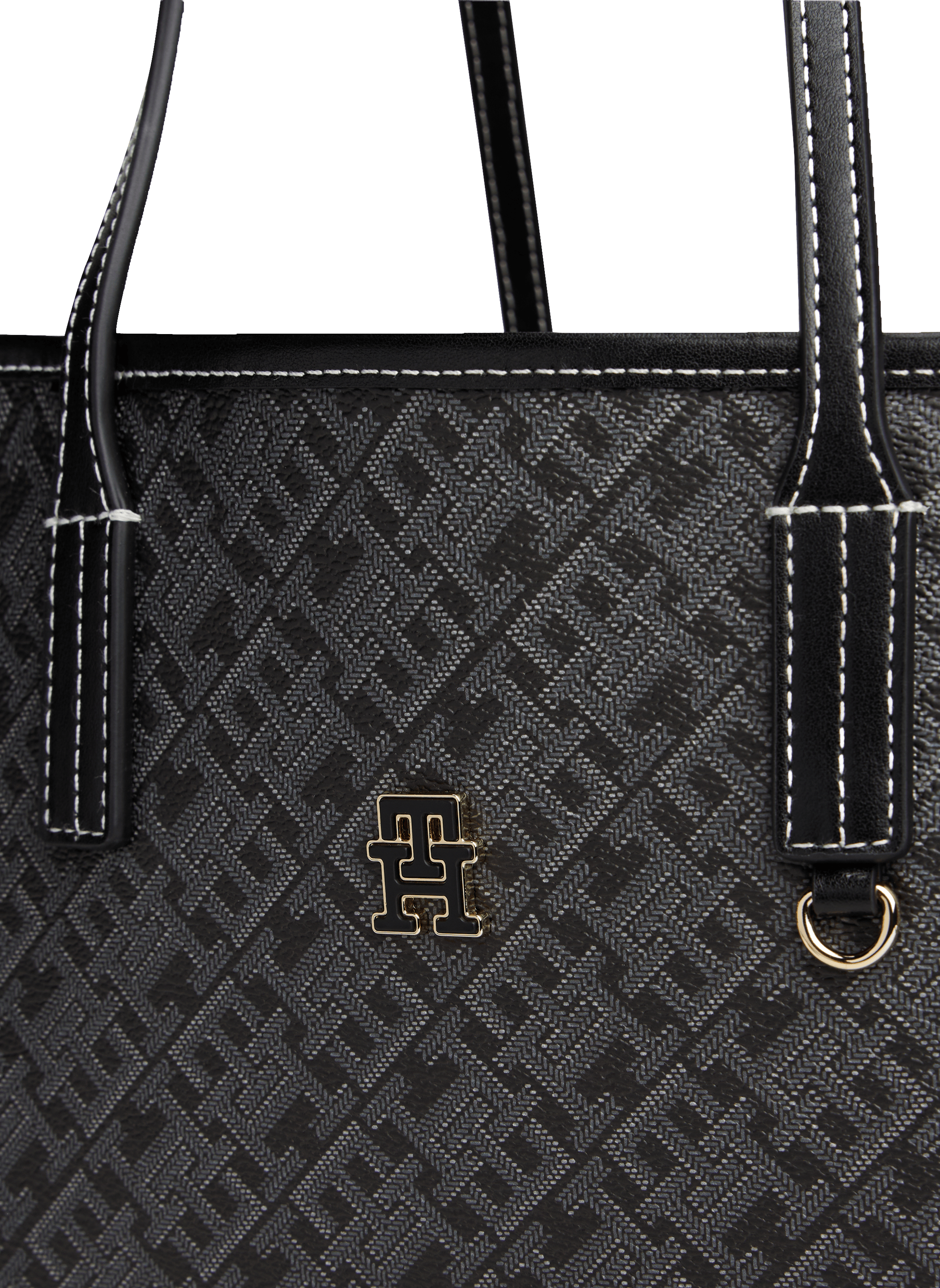 Sac cabas à monogramme TOMMY HILFIGER Noir