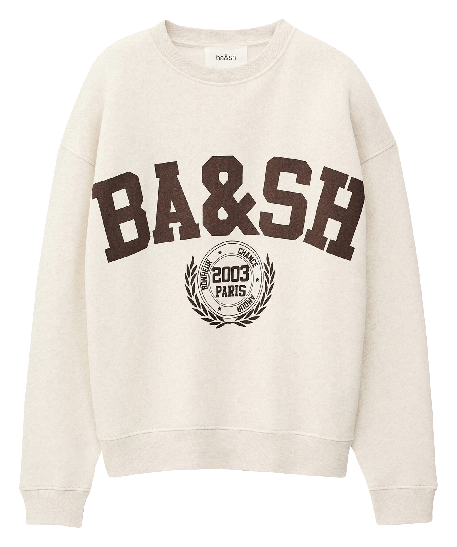 Sweat col rond en coton mélangé fenja BA&SH Beige