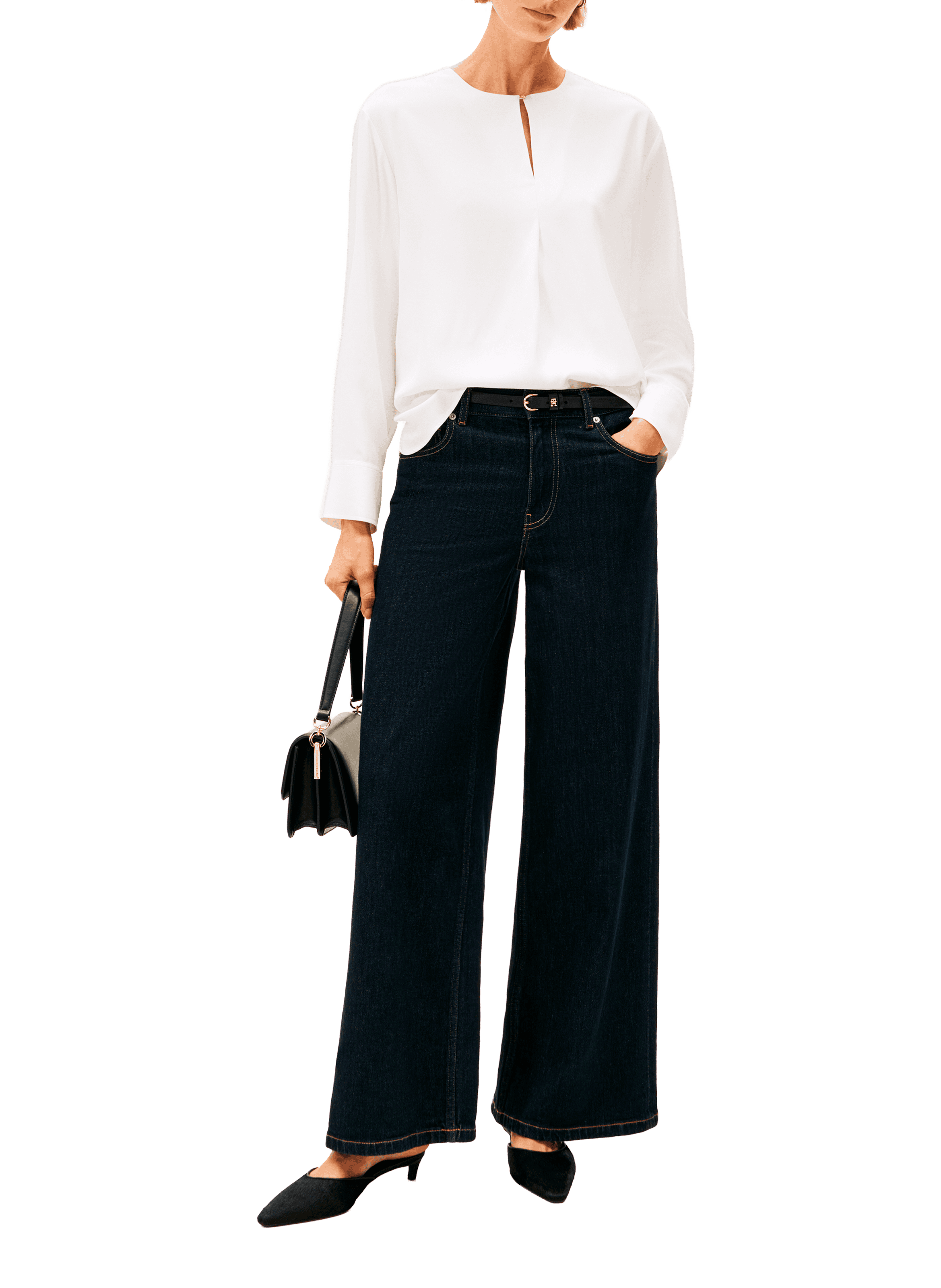 Round neck top TOMMY HILFIGER White