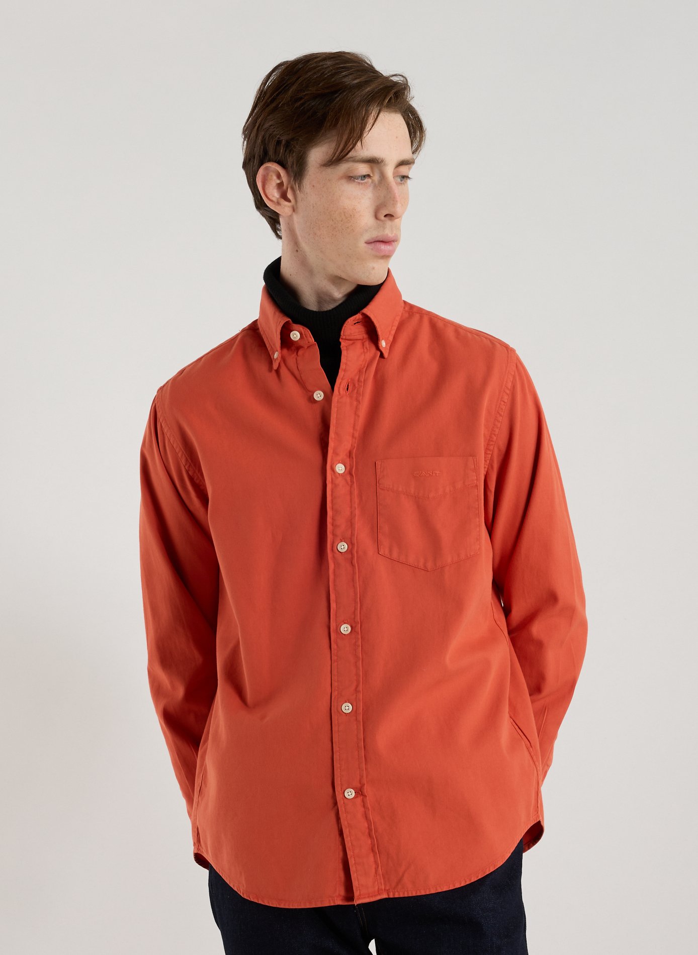 GANT Chemise droite en coton Orange