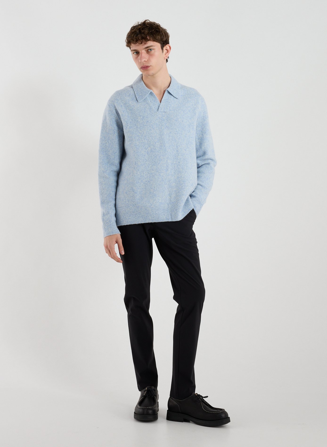 Mixed wool sweatshirt NN.07 Blue
