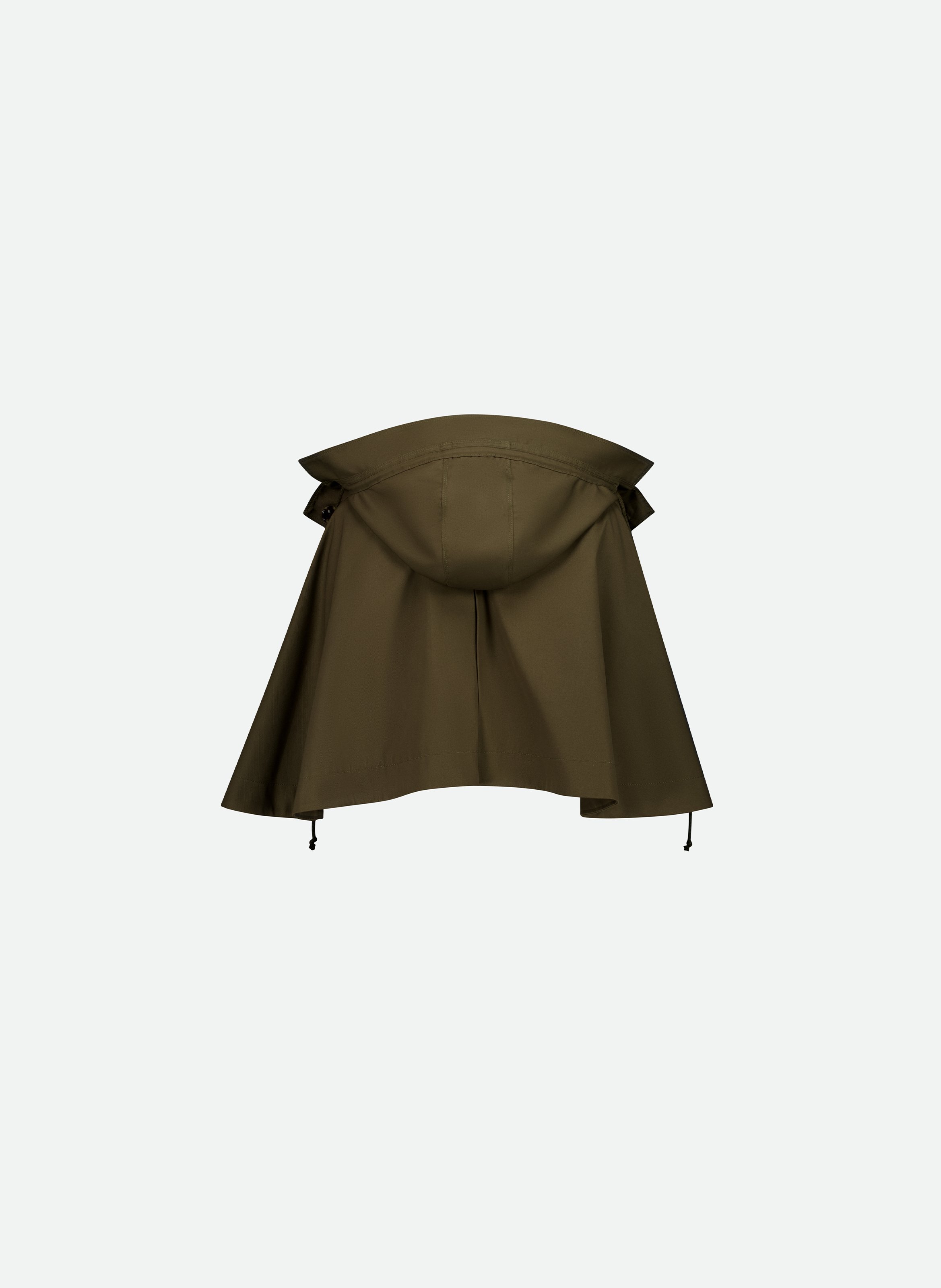 Cape trench courte en twill style militaire VAILLANT Kaki