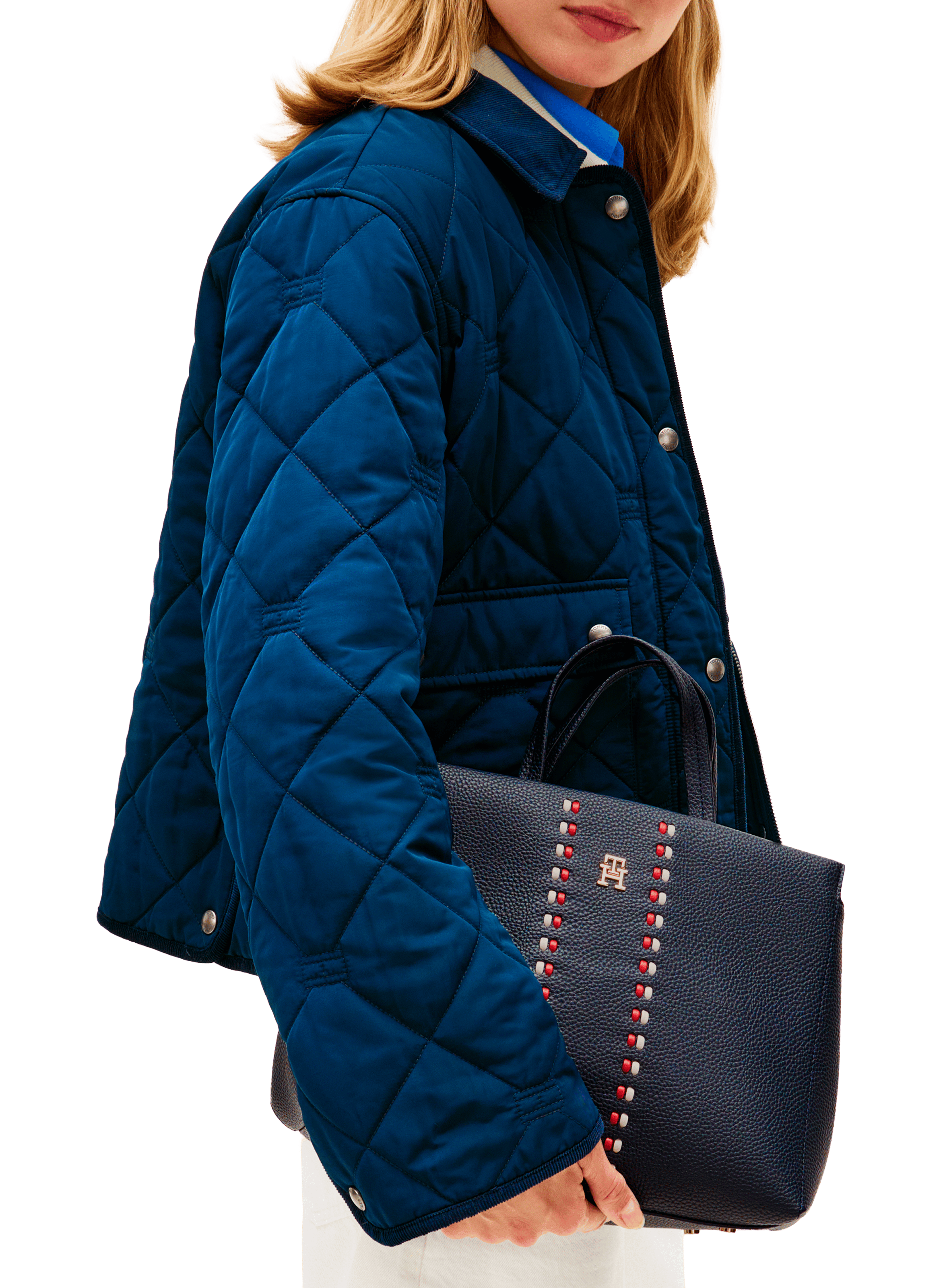 Tote bag with removable closure TOMMY HILFIGER Blue