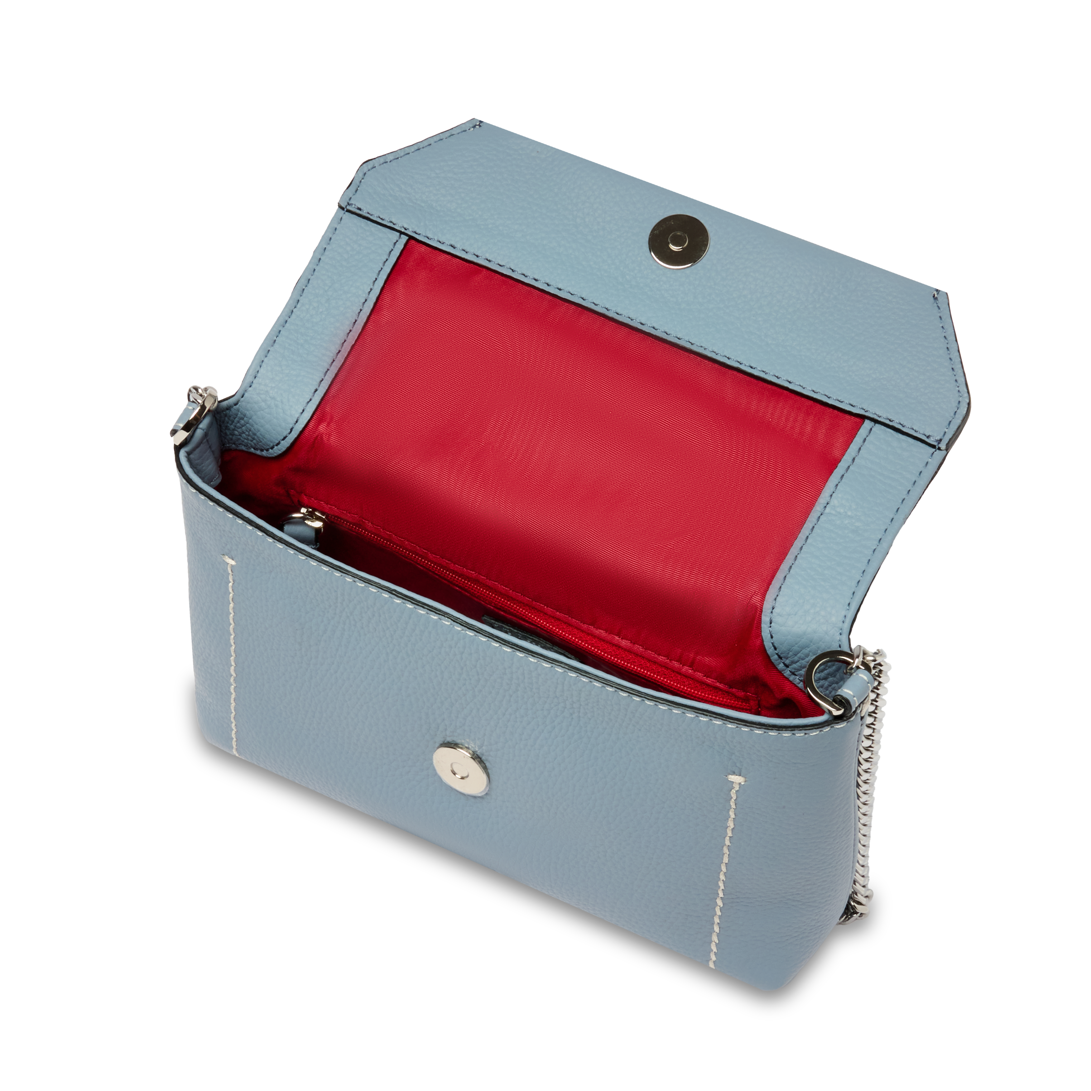 Mini sac rabat ninon soft de lancel en cuir LANCEL Bleu