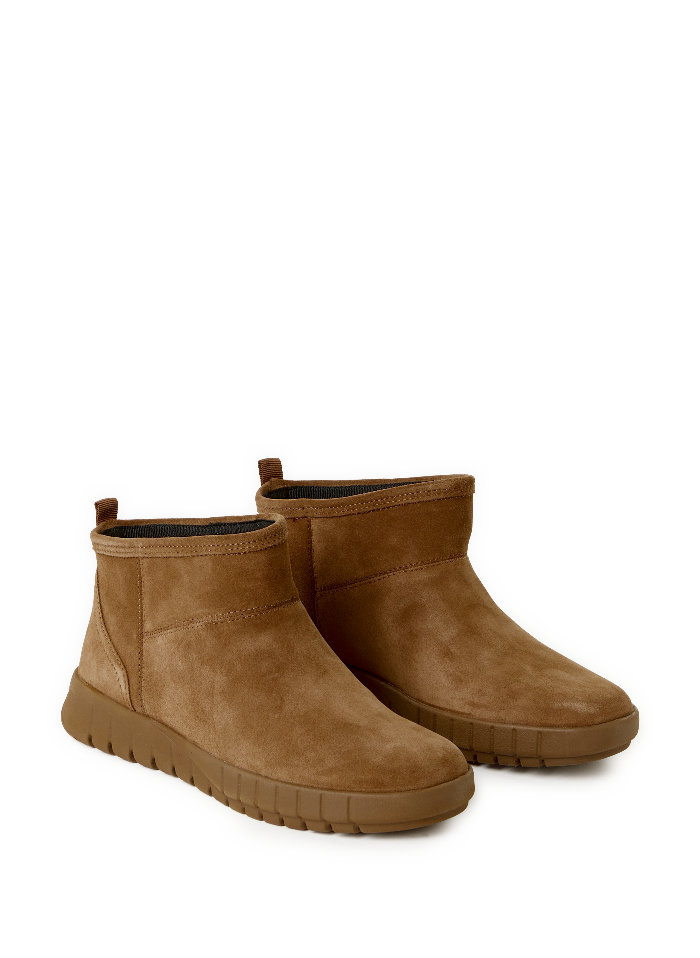Boots aspect daim en cuir GEOX Marron